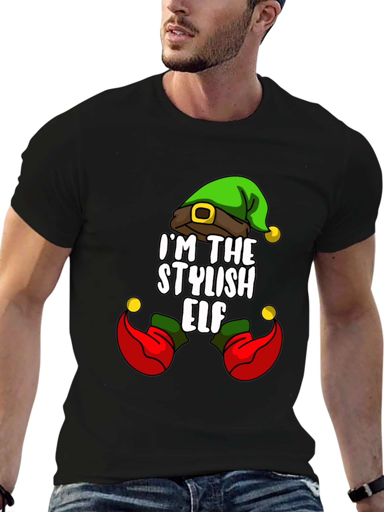 Stylish Elf T-Shirt - Holiday Fun
