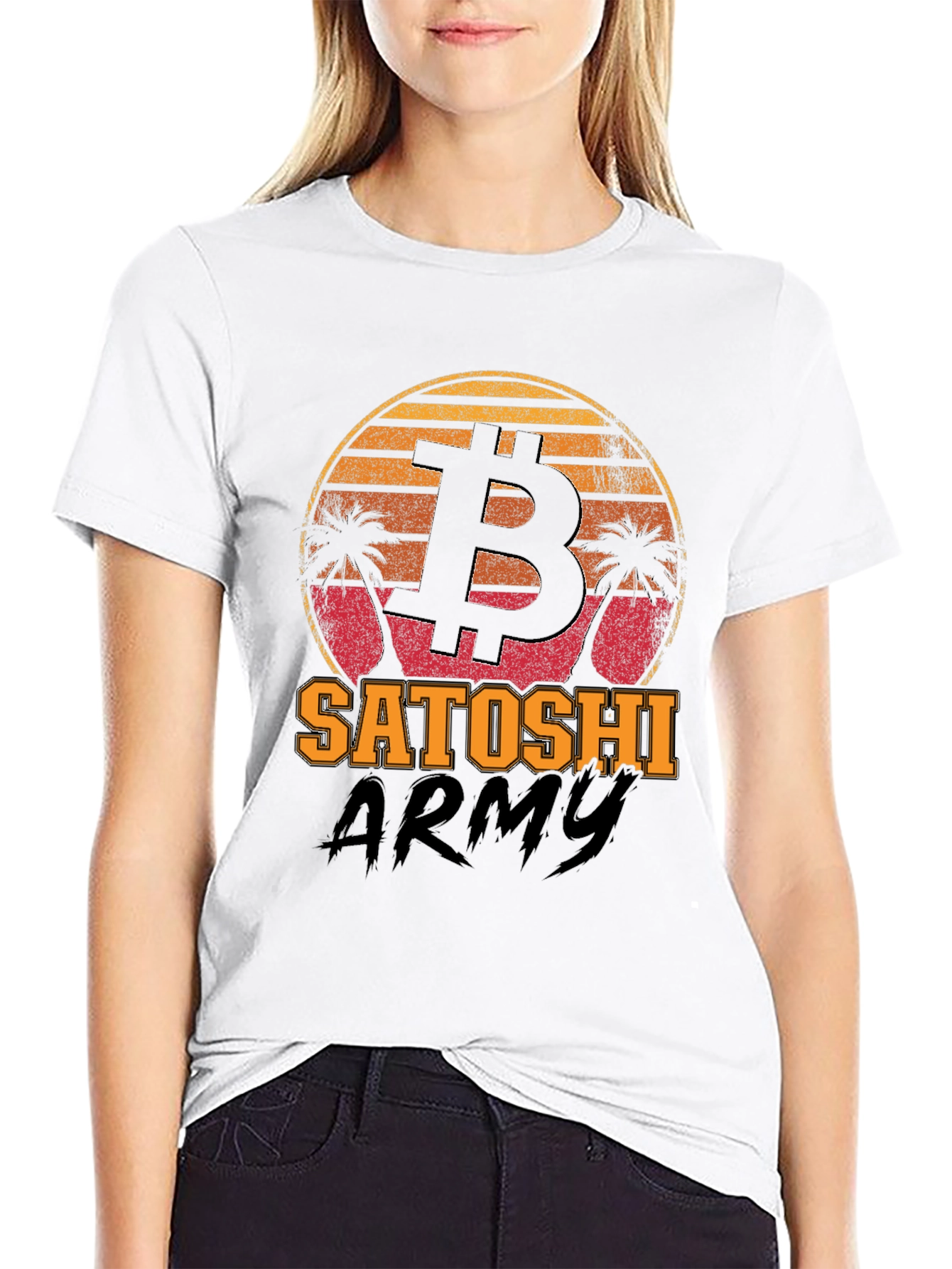 Bitcoin Satoshi Army Black Graphic Tee