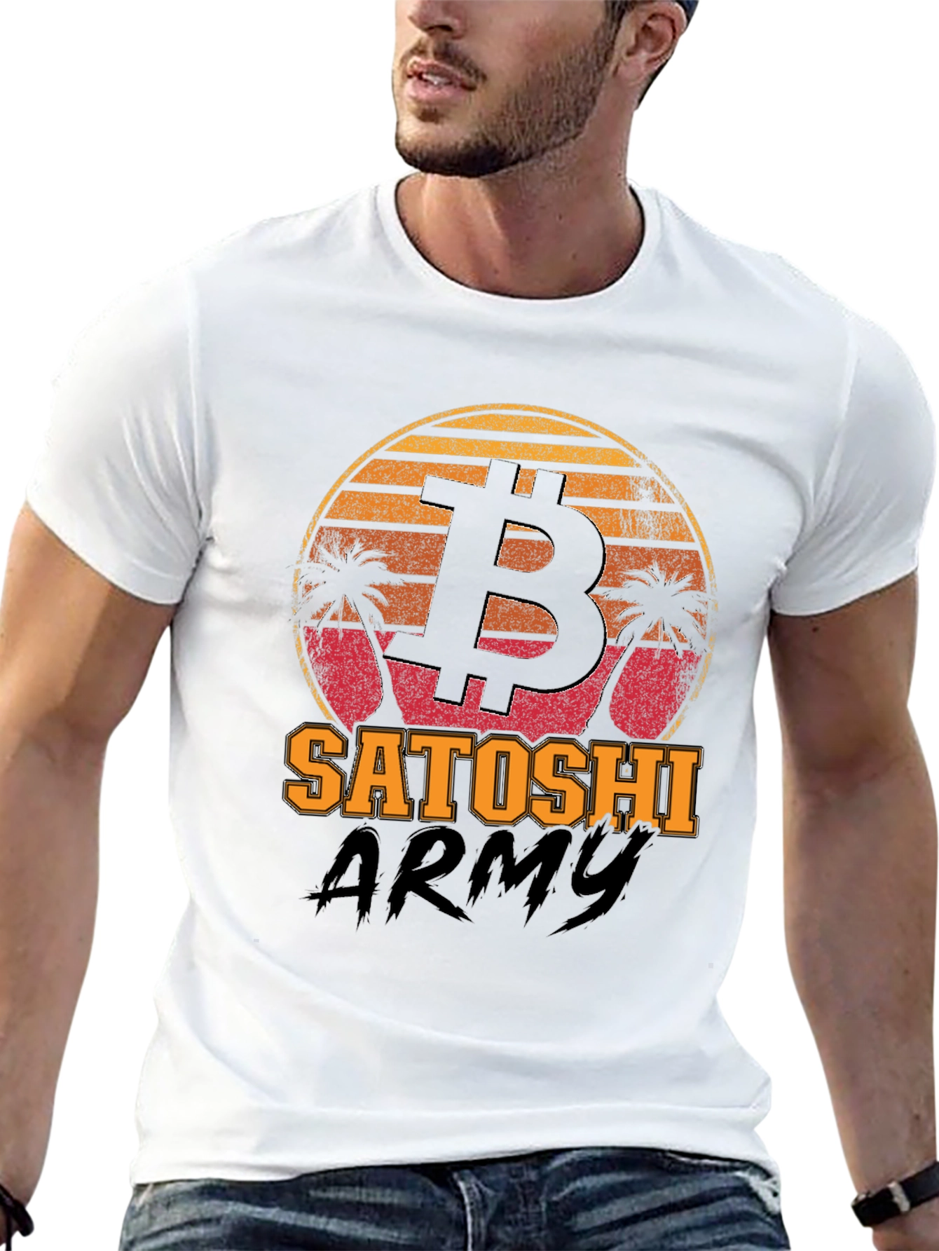 Bitcoin Satoshi Army Black Graphic Tee