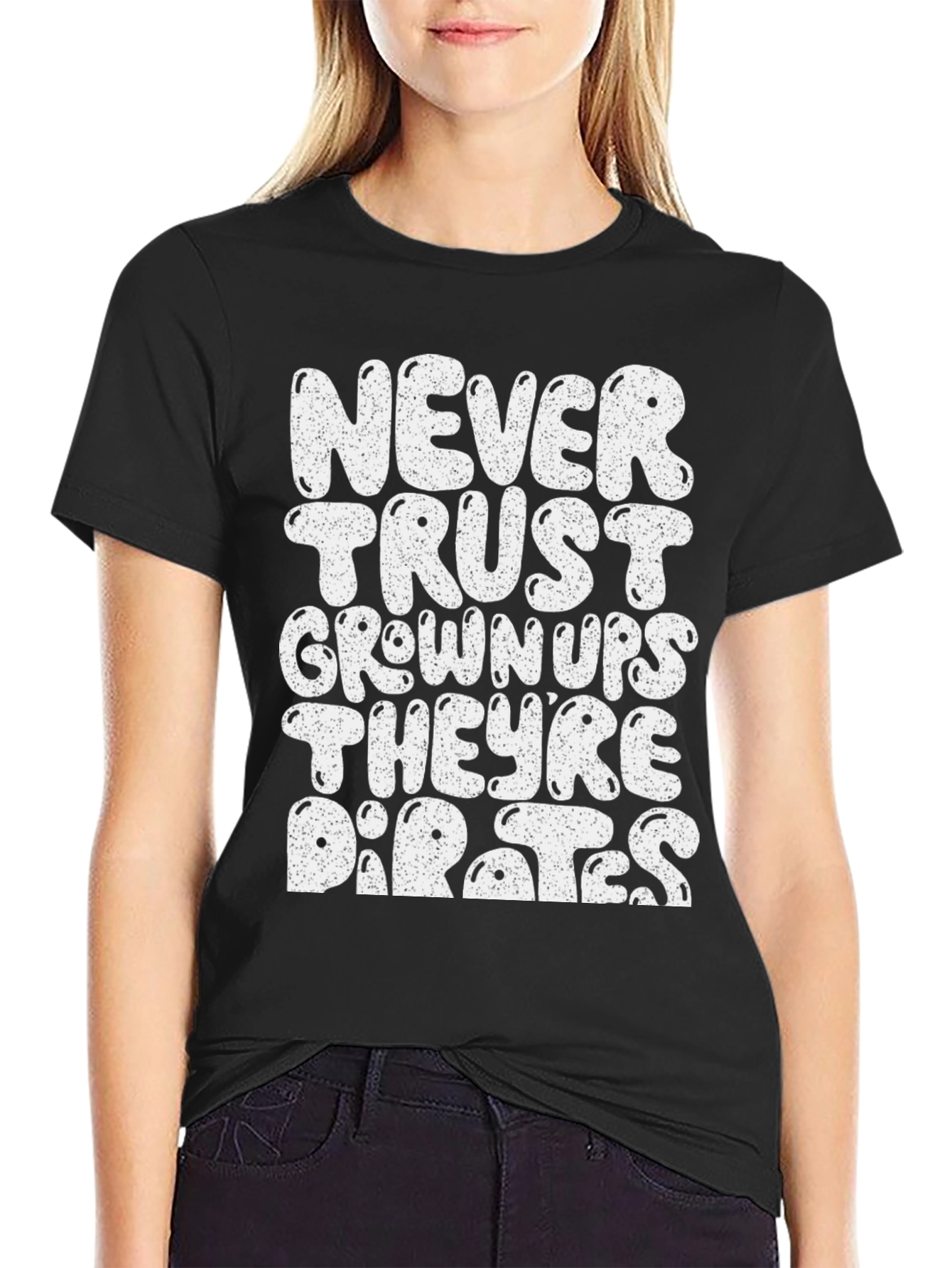 Never Trust Grown-Ups Pirate T-Shirt