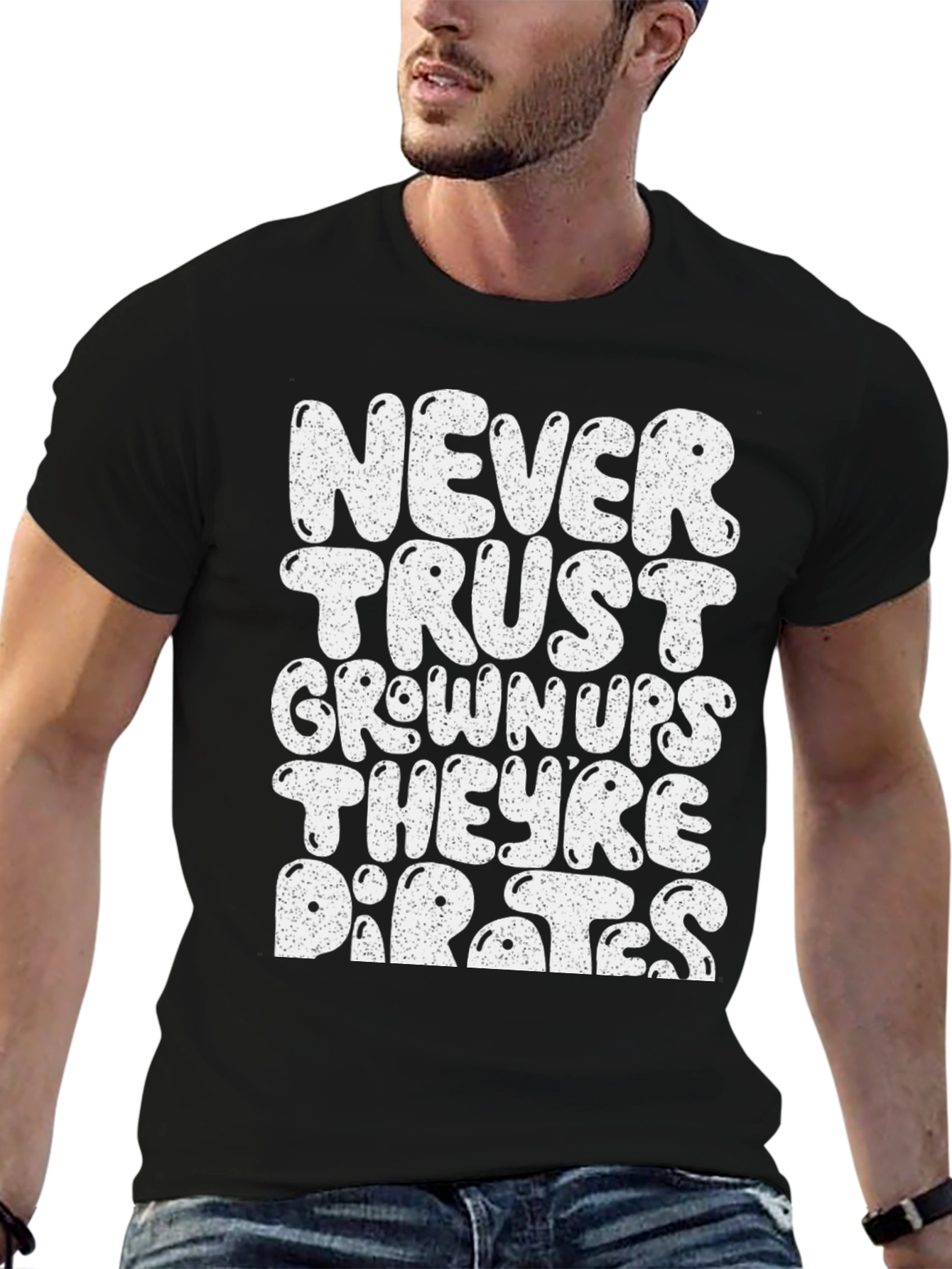 Never Trust Grown-Ups Pirate T-Shirt