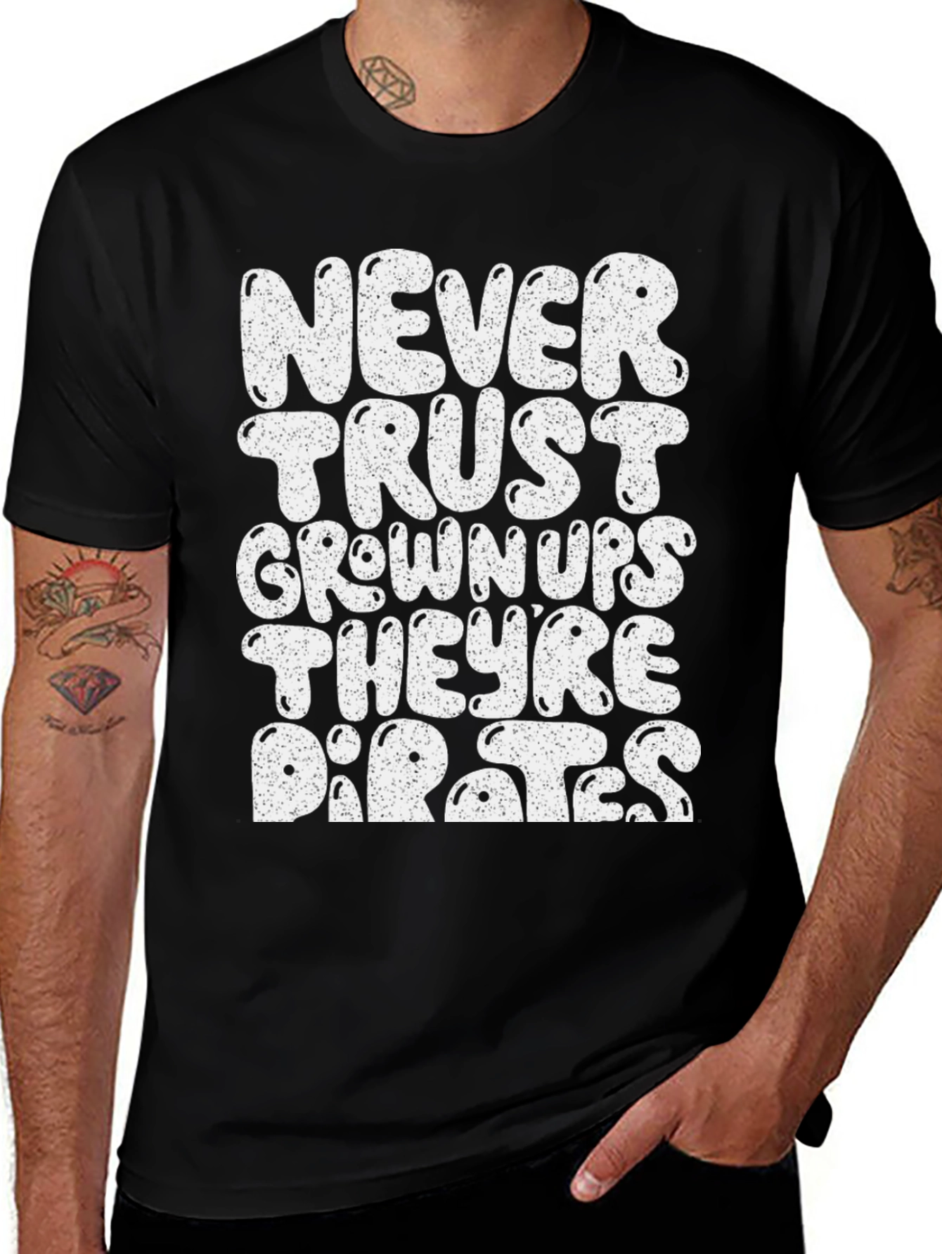 Never Trust Grown-Ups Pirate T-Shirt