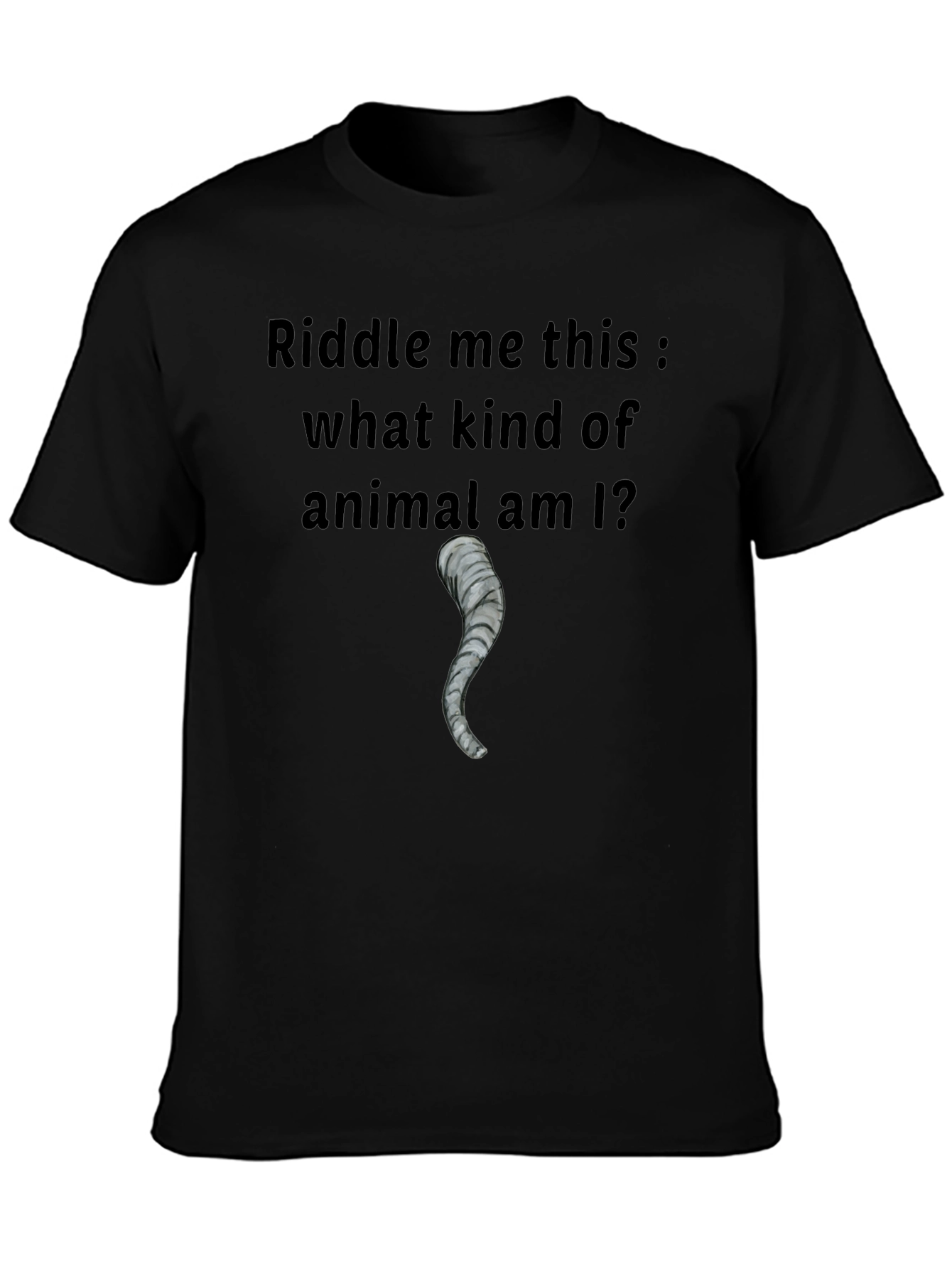 Elephant Tail Riddle T-Shirt - Mens Black Tee