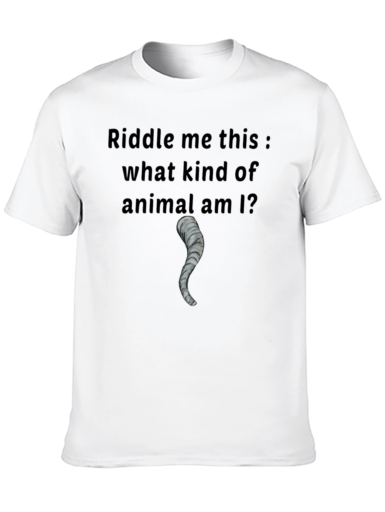 Elephant Tail Riddle T-Shirt - Mens Black Tee