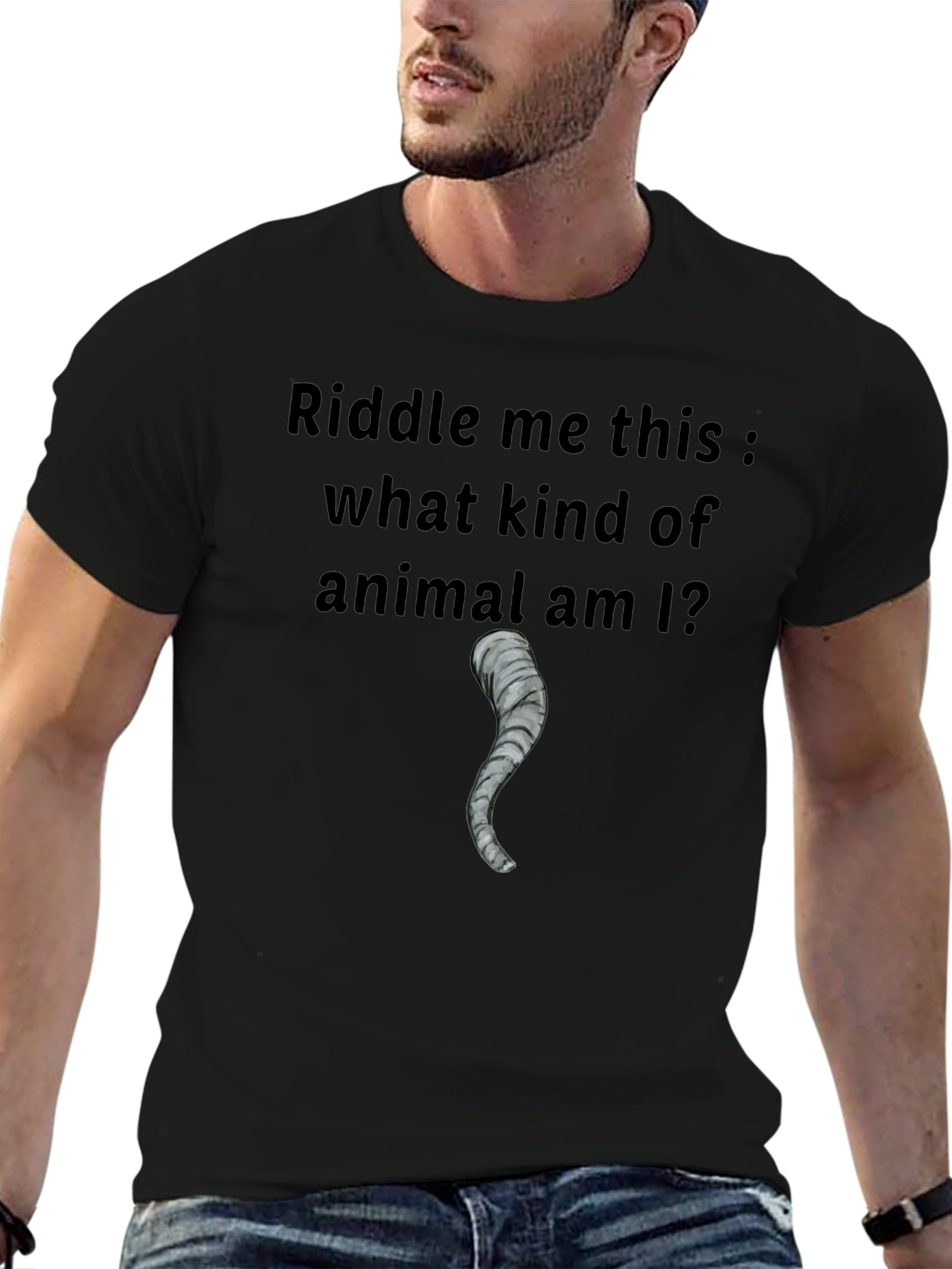 Elephant Tail Riddle T-Shirt - Mens Black Tee