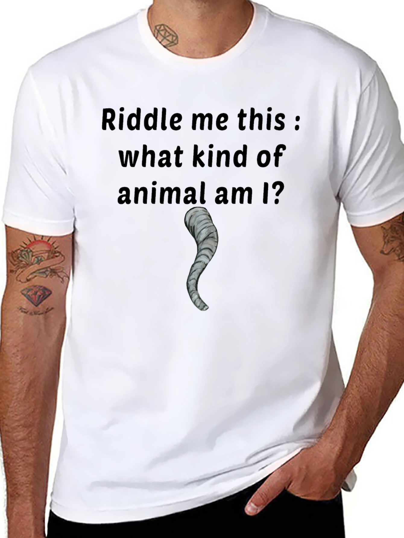 Elephant Tail Riddle T-Shirt - Mens Black Tee