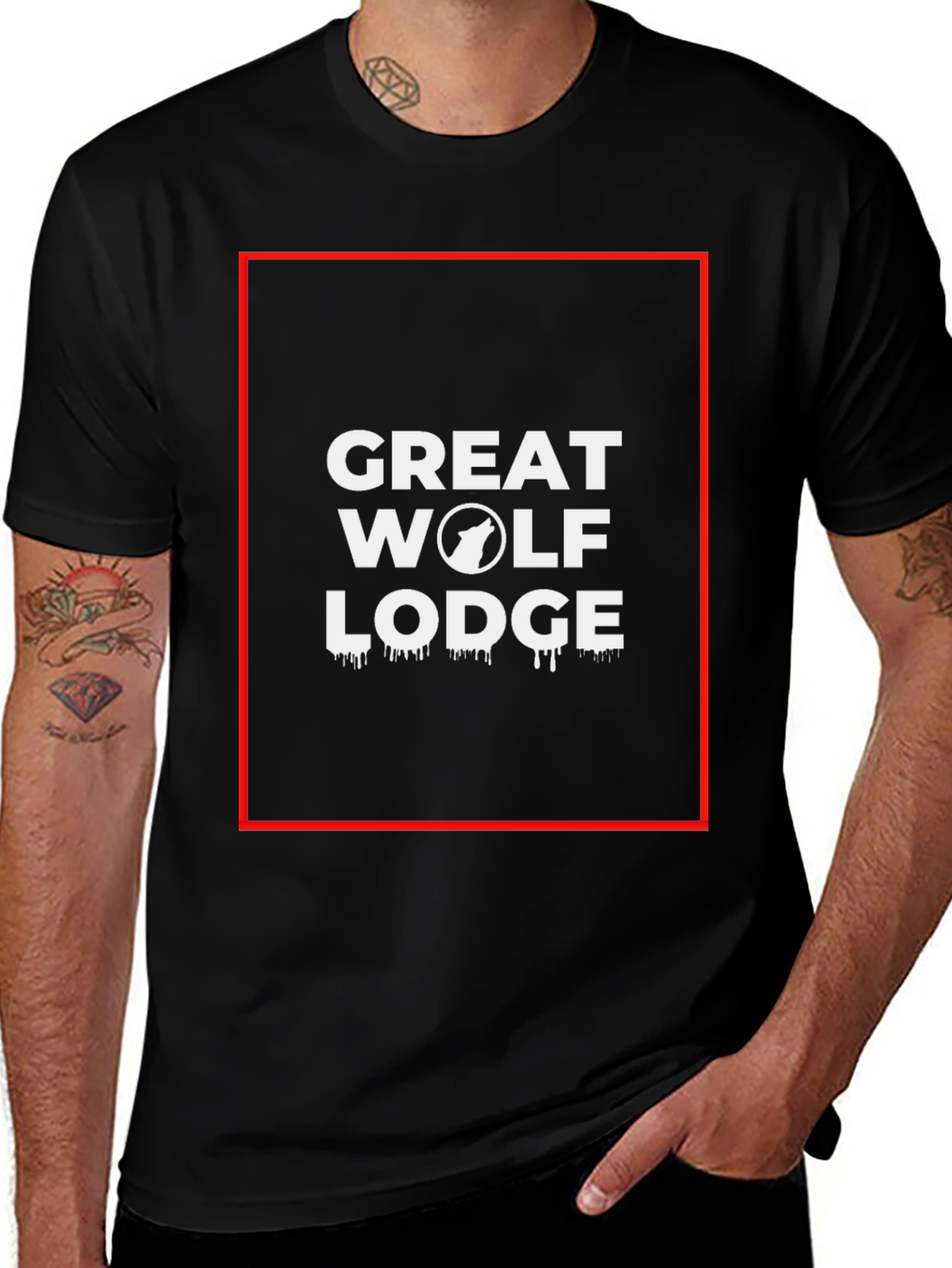 Great Wolf Lodge Black Graphic Tee