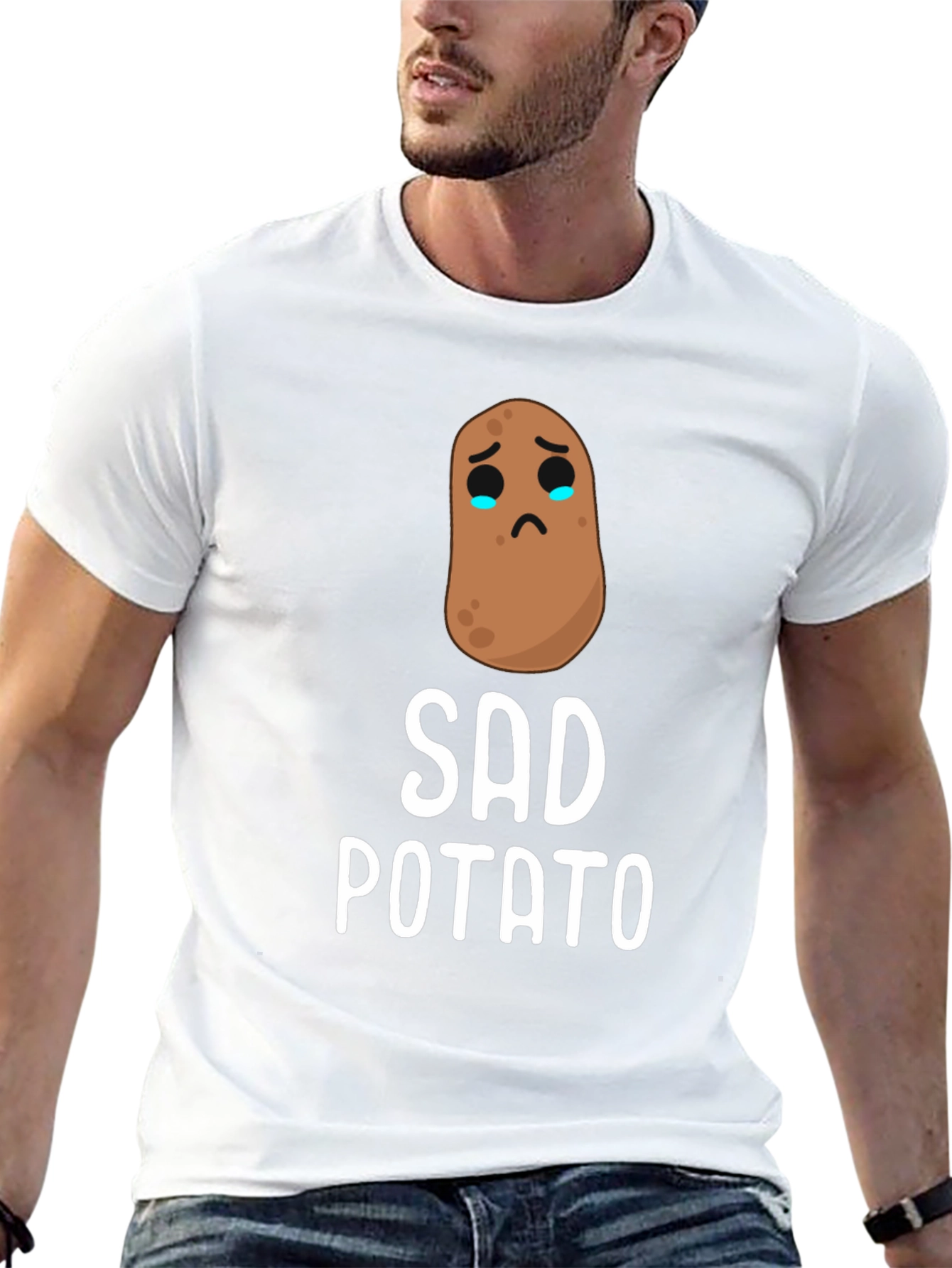 Sad Potato Graphic T-Shirt - Unisex Cotton Tee