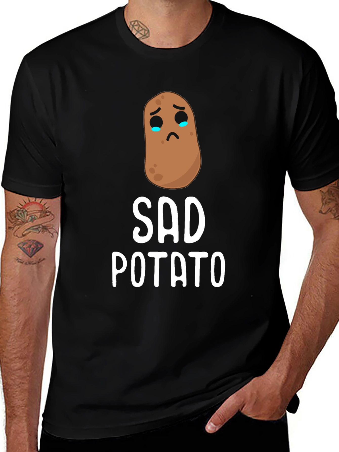 Sad Potato Graphic T-Shirt - Unisex Cotton Tee