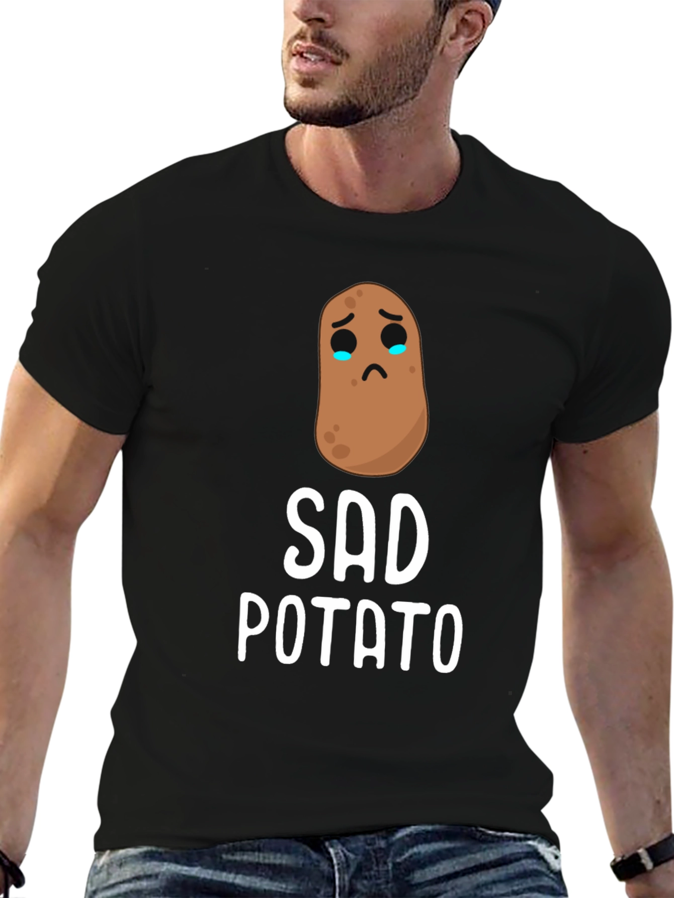 Sad Potato Graphic T-Shirt - Unisex Cotton Tee