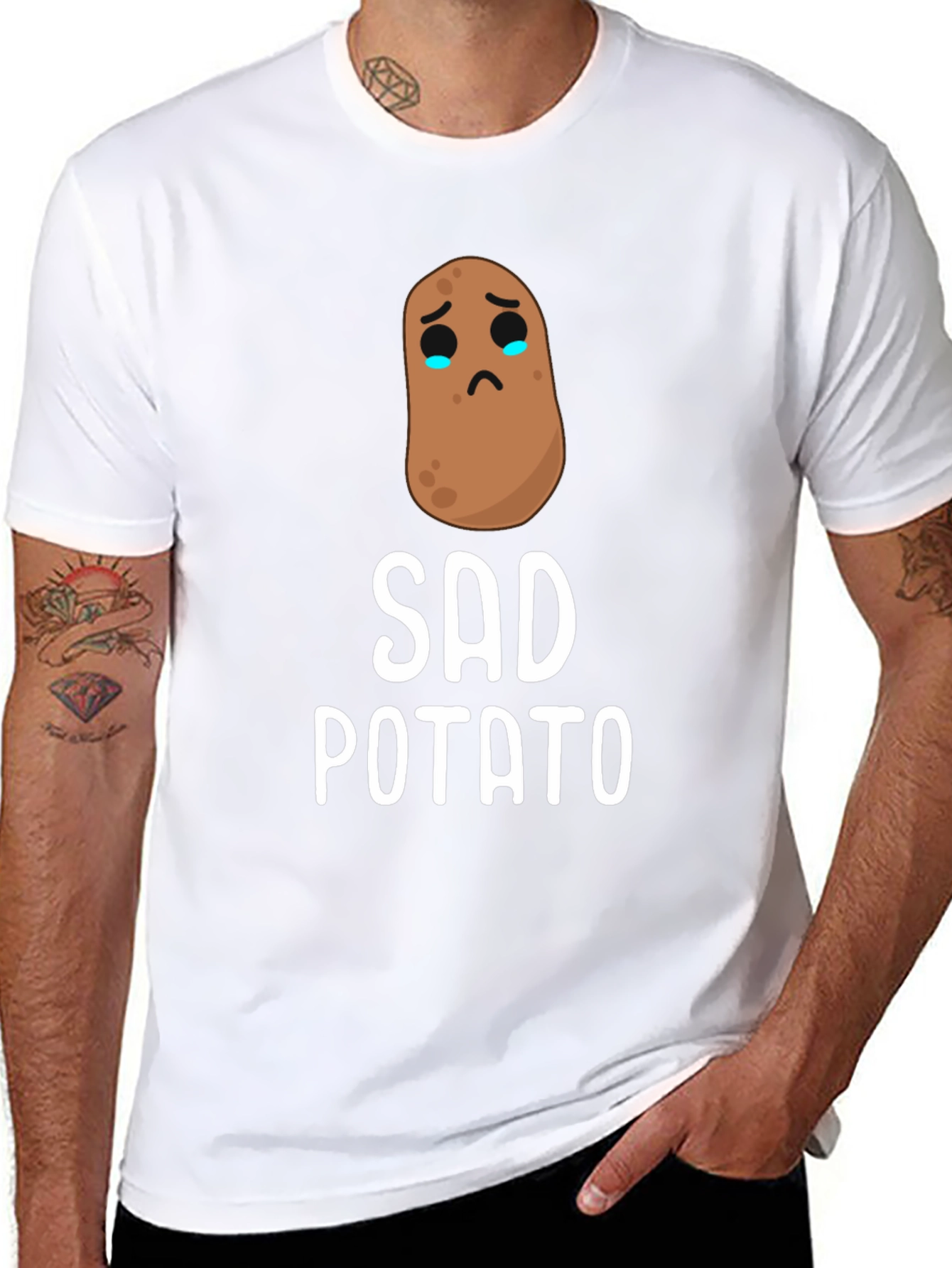 Sad Potato Graphic T-Shirt - Unisex Cotton Tee