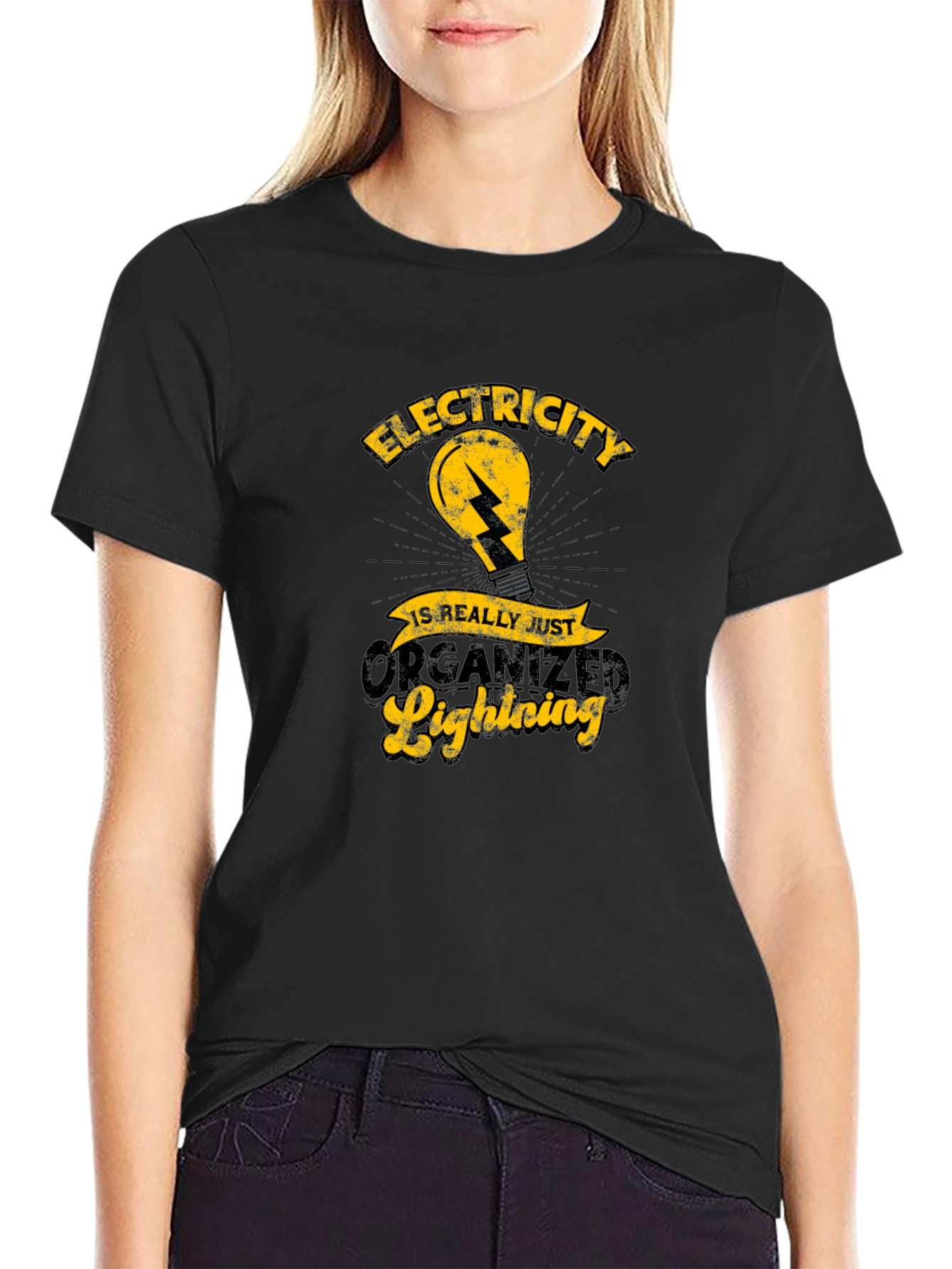 Electricity is Really Just Organized Lightning T-Shirt