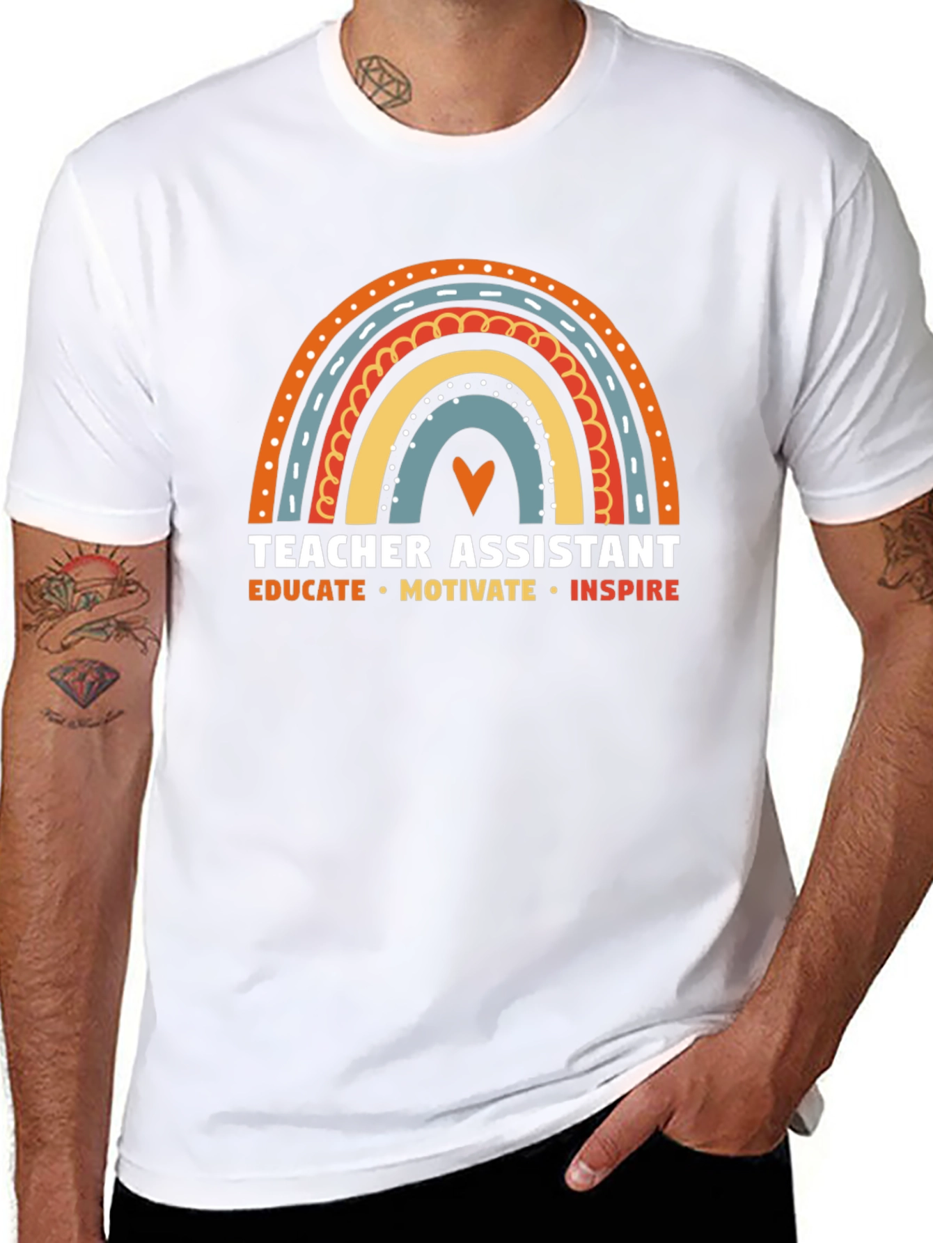 Teacher Assistant Rainbow T-Shirt