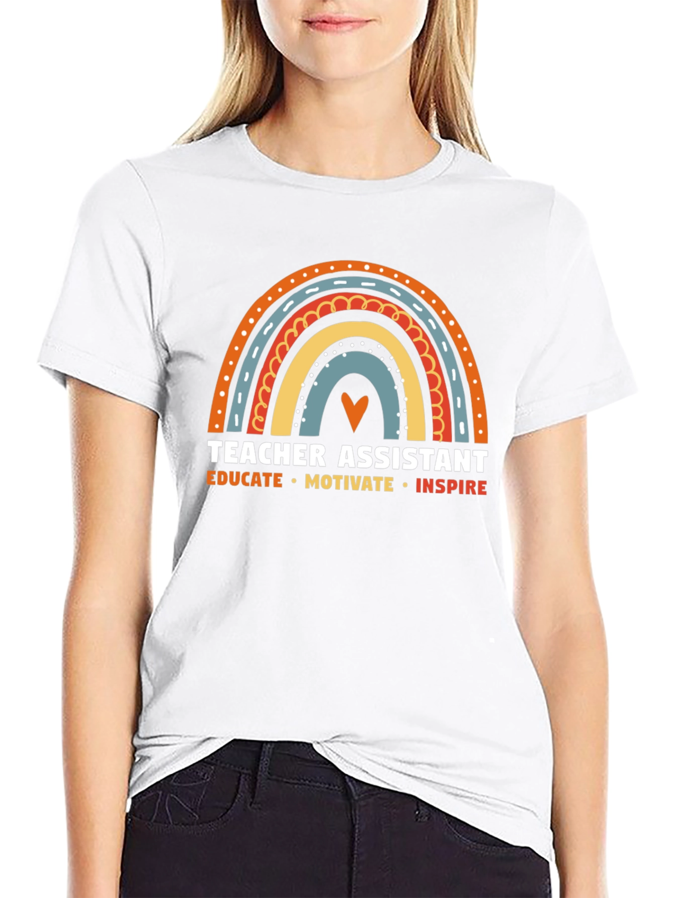 Teacher Assistant Rainbow T-Shirt