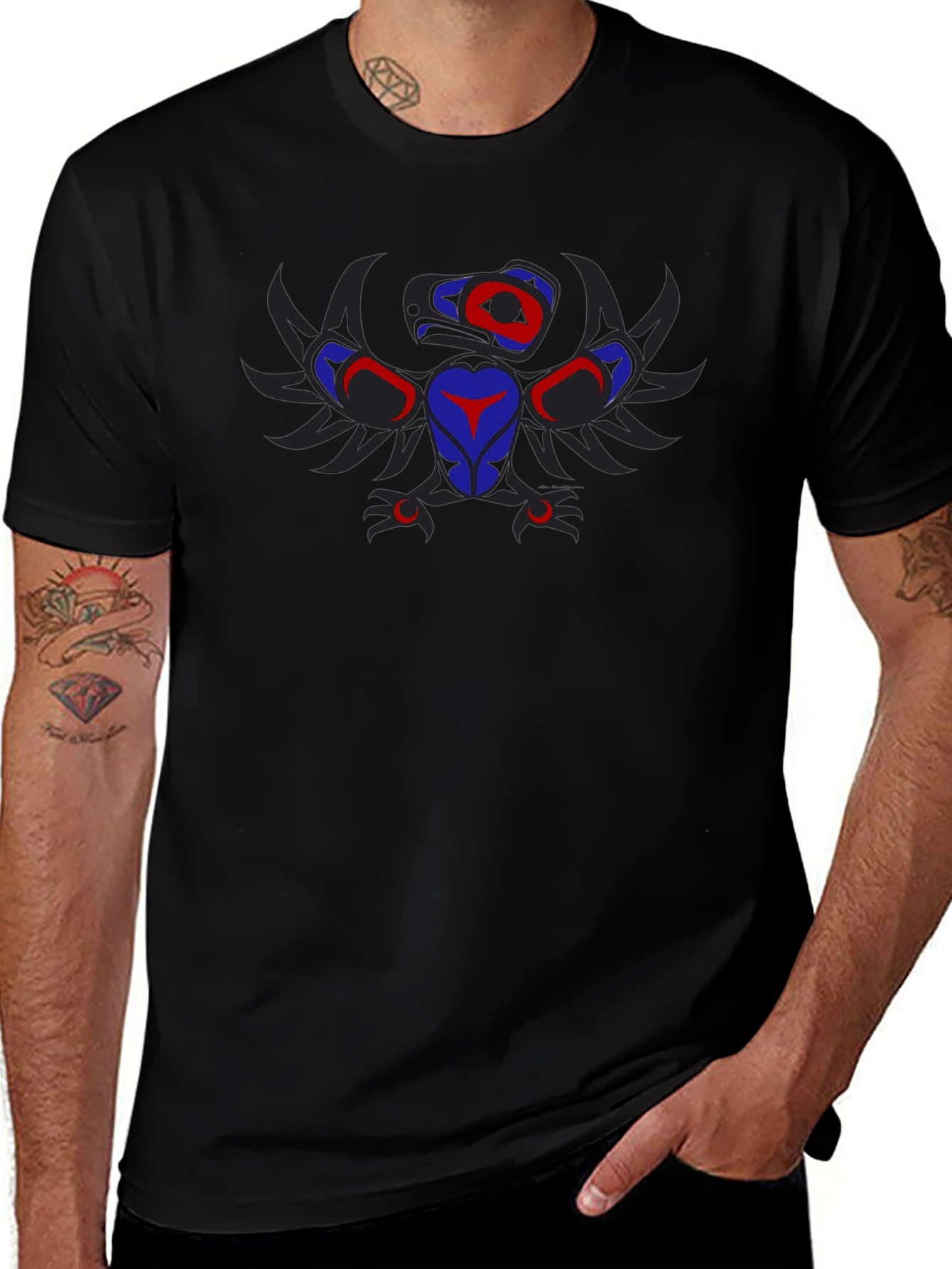 Bold Raven Design Black T-Shirt