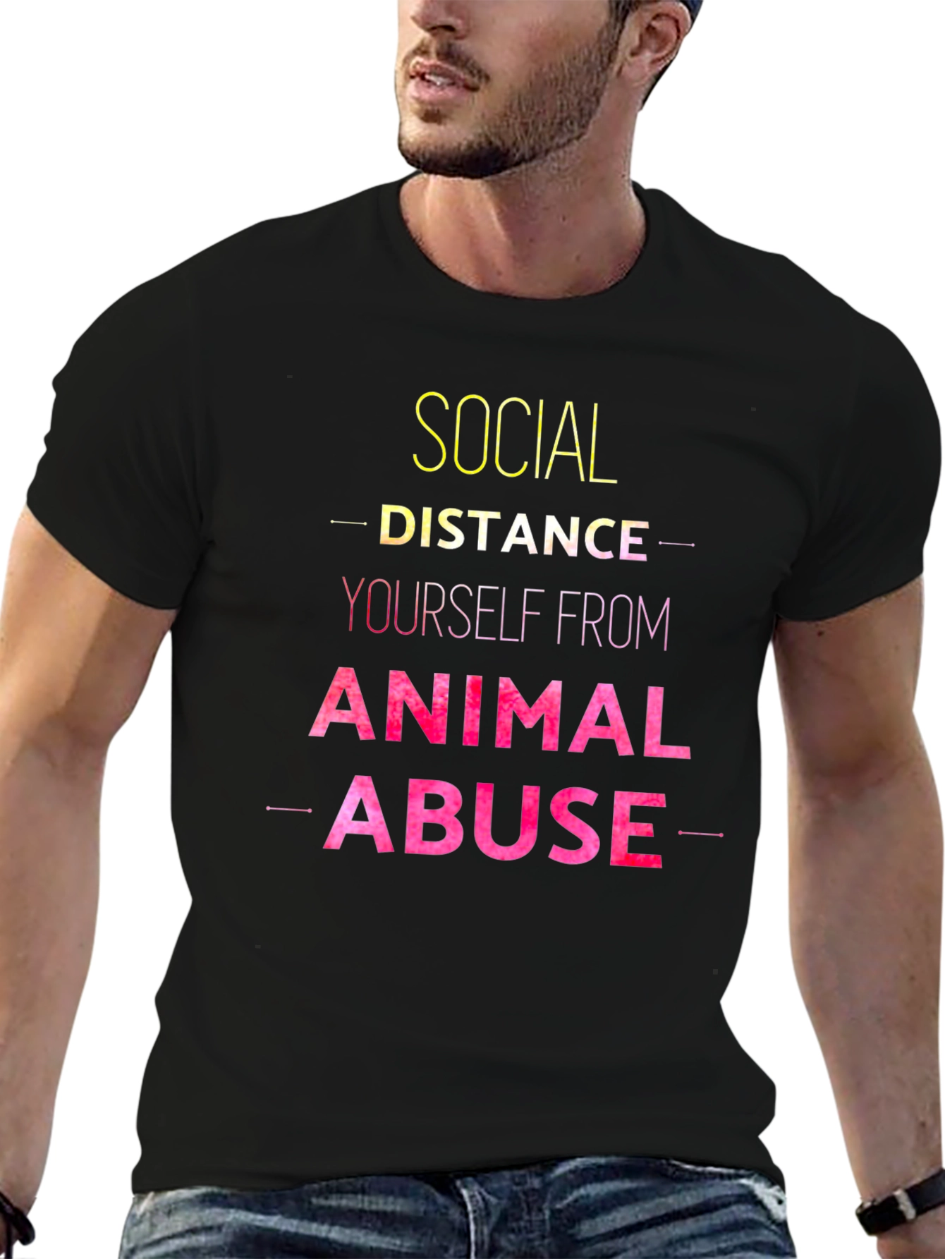 Social Distance Animal Abuse T-Shirt