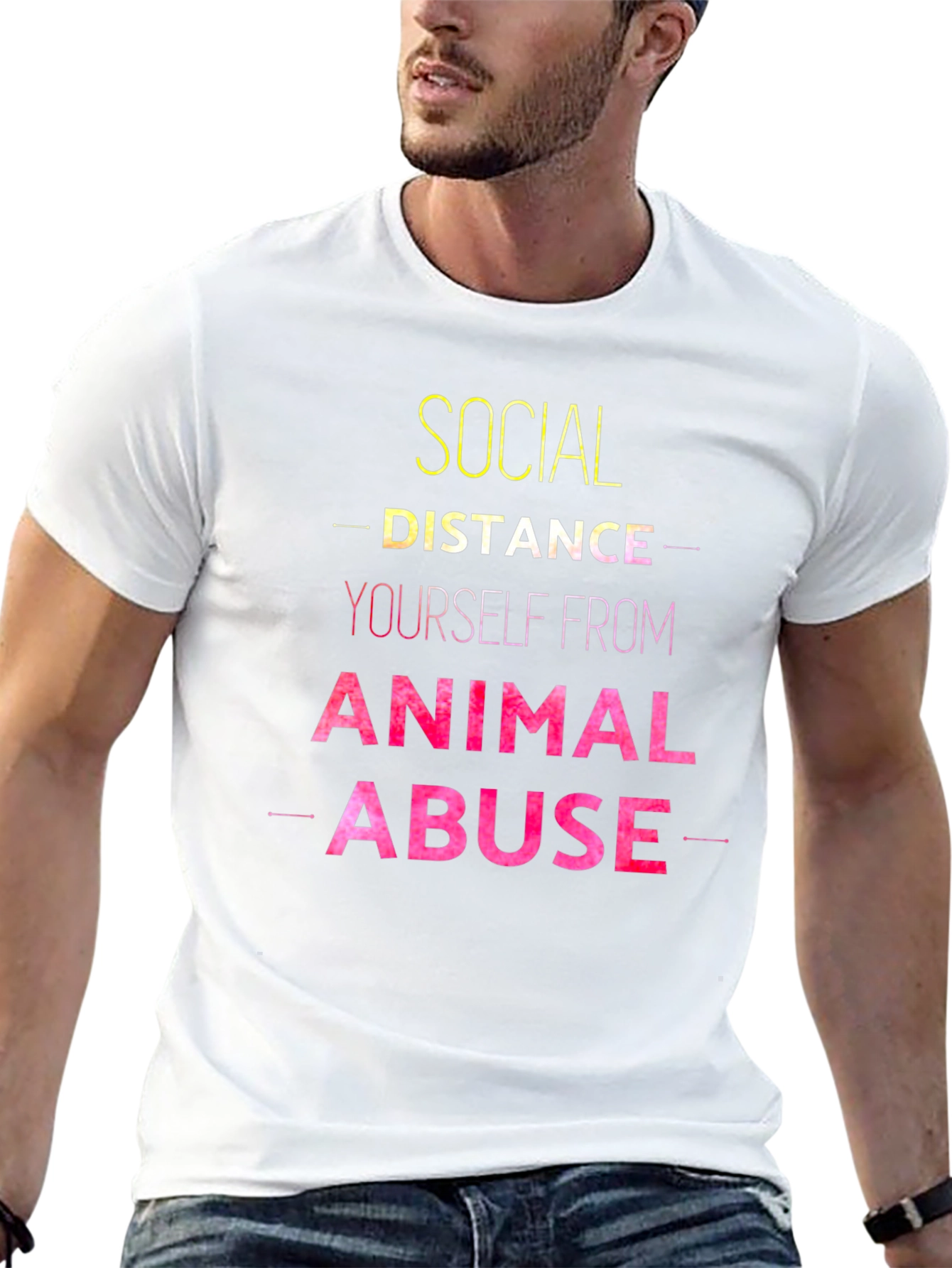 Social Distance Animal Abuse T-Shirt