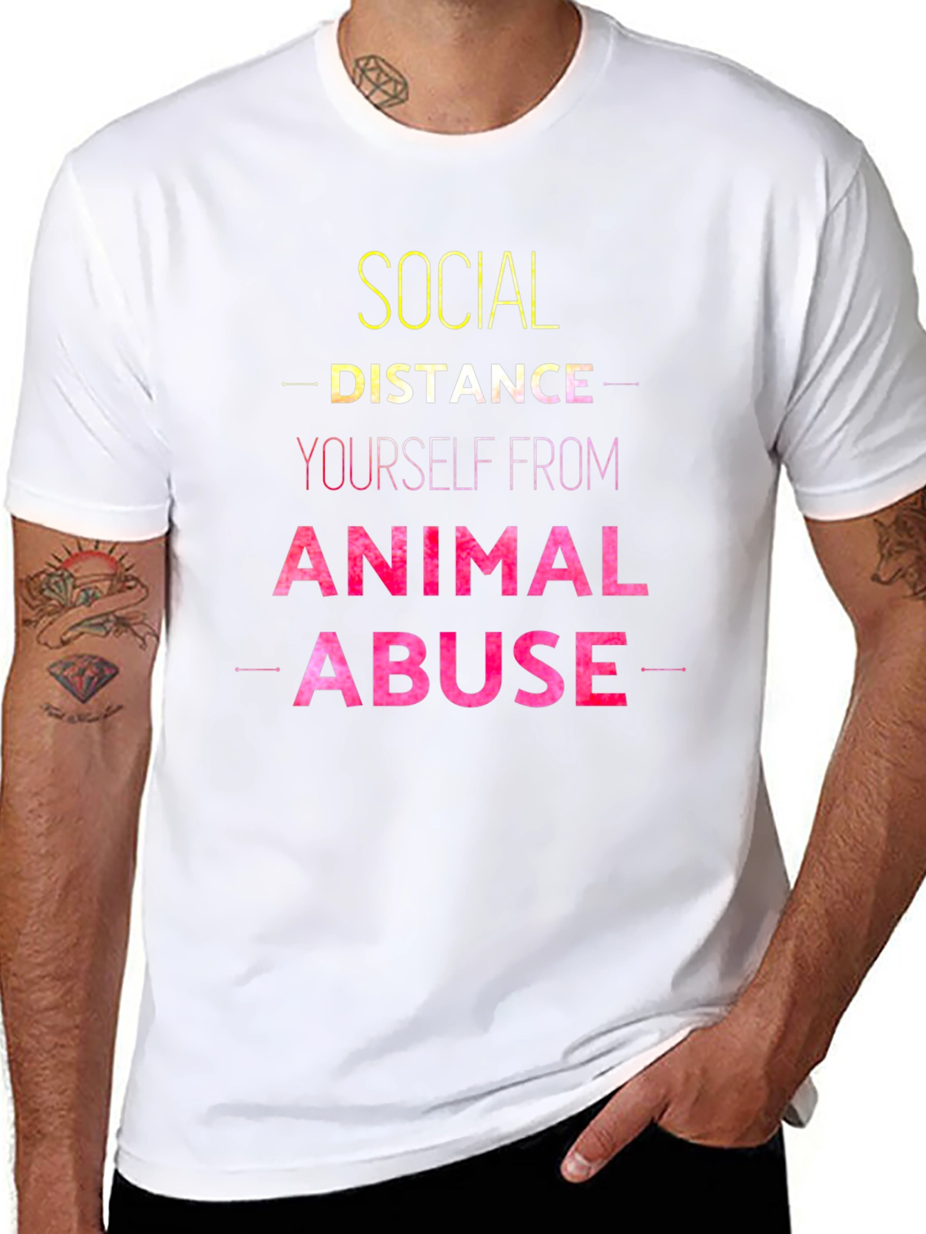Social Distance Animal Abuse T-Shirt