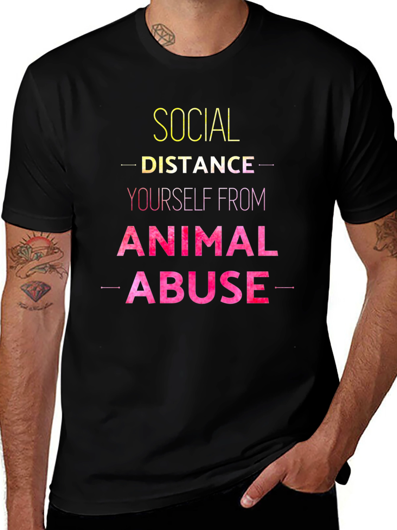 Social Distance Animal Abuse T-Shirt