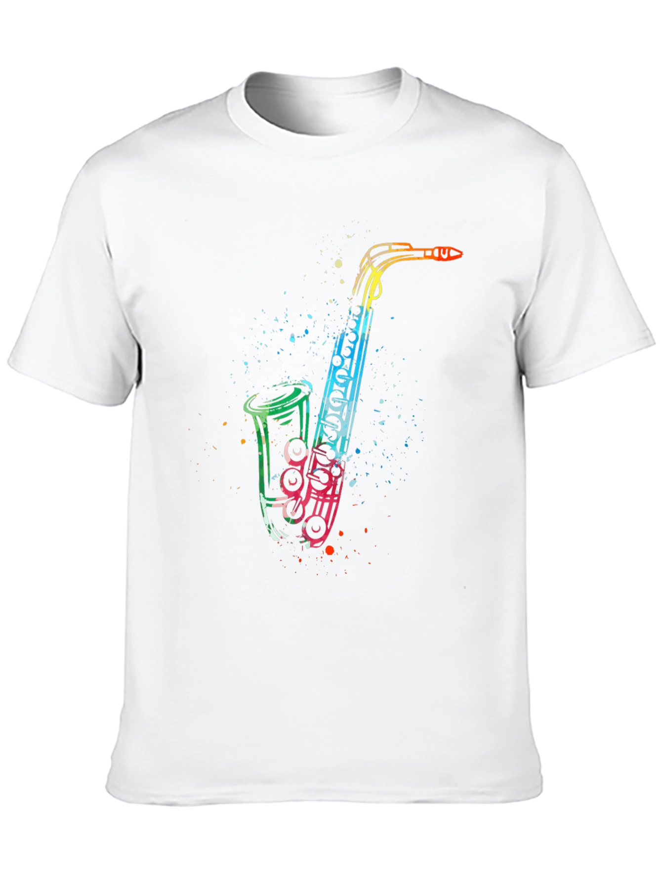 Rainbow Saxophone Graphic T-Shirt