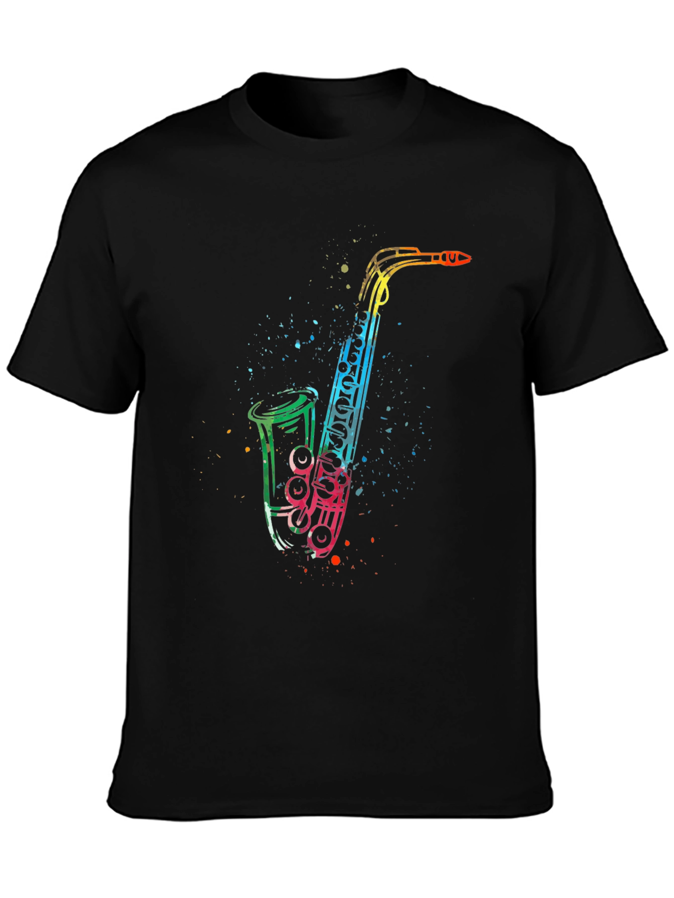Rainbow Saxophone Graphic T-Shirt