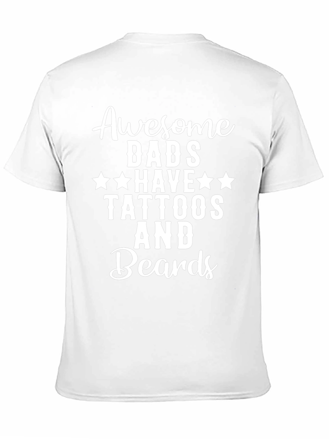 Awesome Dads Tattoos & Beards Graphic T-Shirt