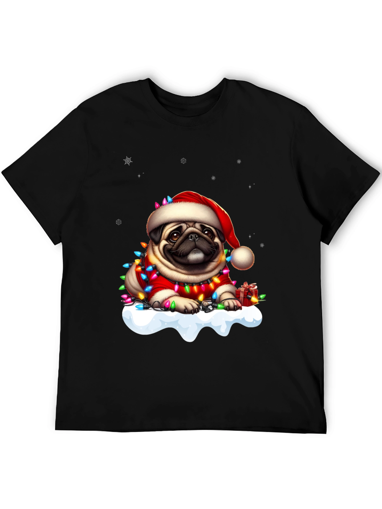 Festive Pug Christmas T-Shirt