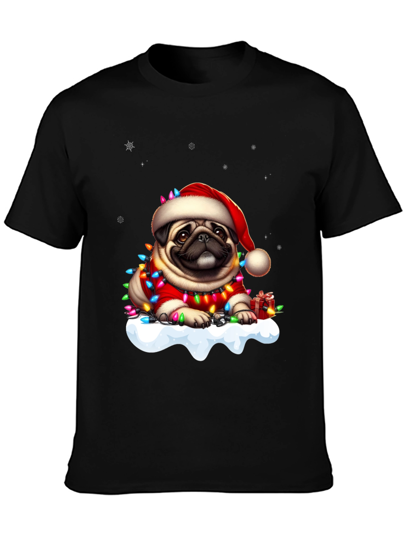 Festive Pug Christmas T-Shirt