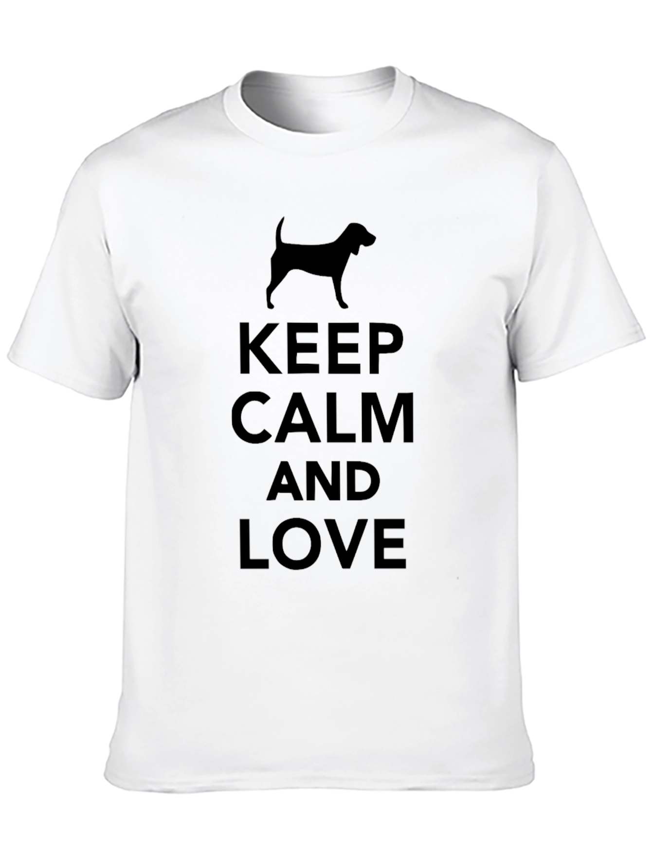 Keep Calm & Love Dog Black Graphic Tee