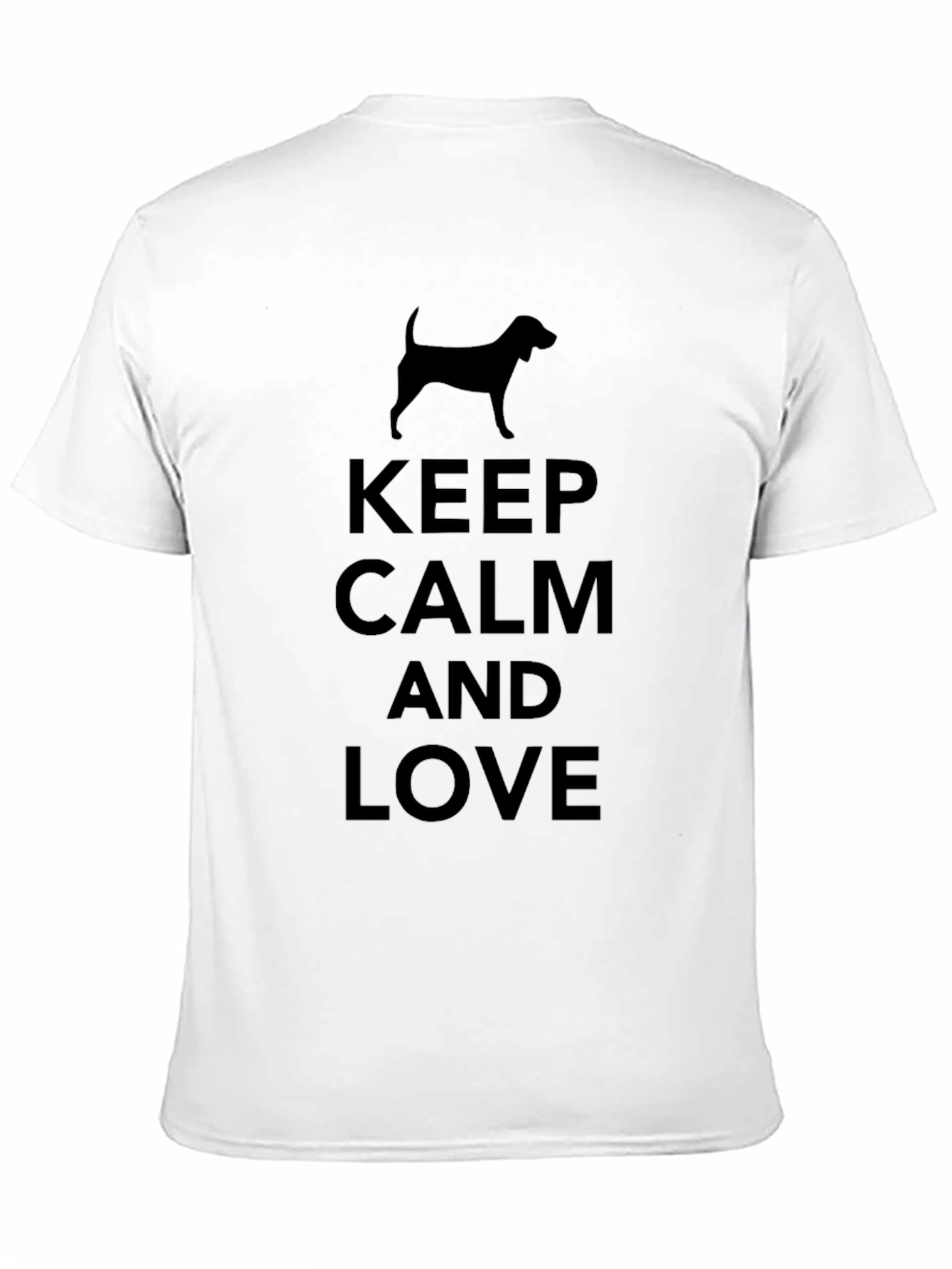 Keep Calm & Love Dog Black Graphic Tee
