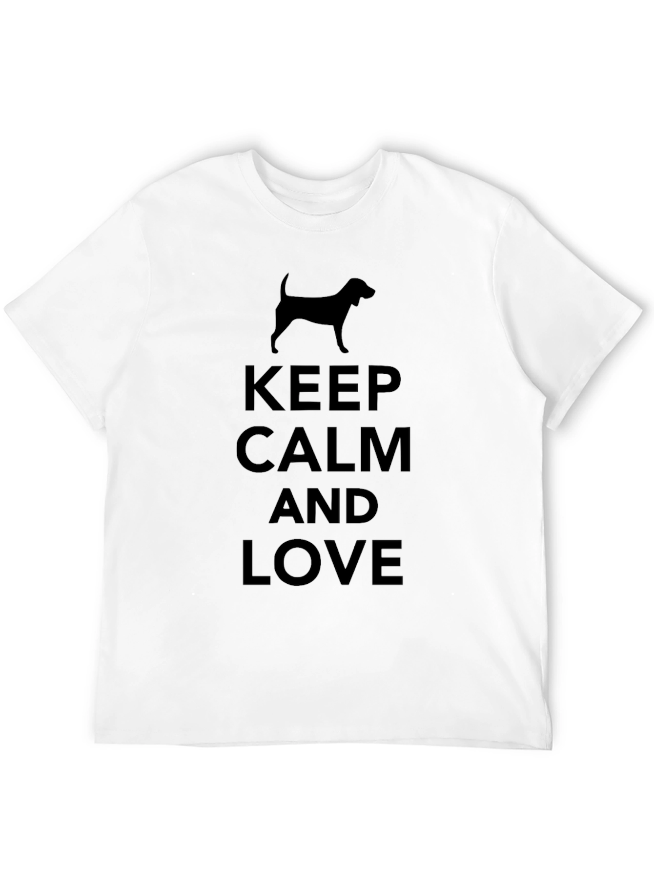 Keep Calm & Love Dog Black Graphic Tee
