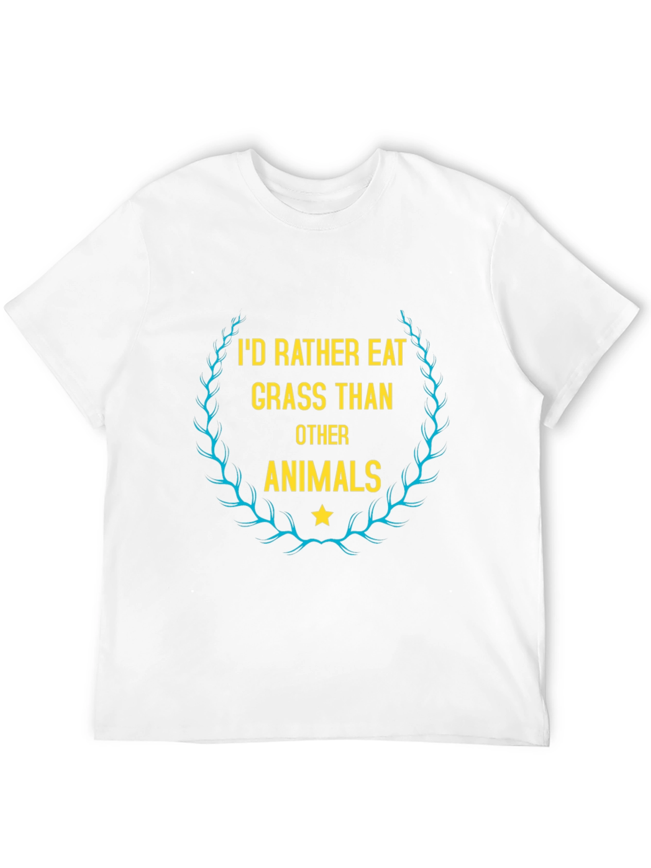 Vegan T-Shirt: Id Rather Eat Grass