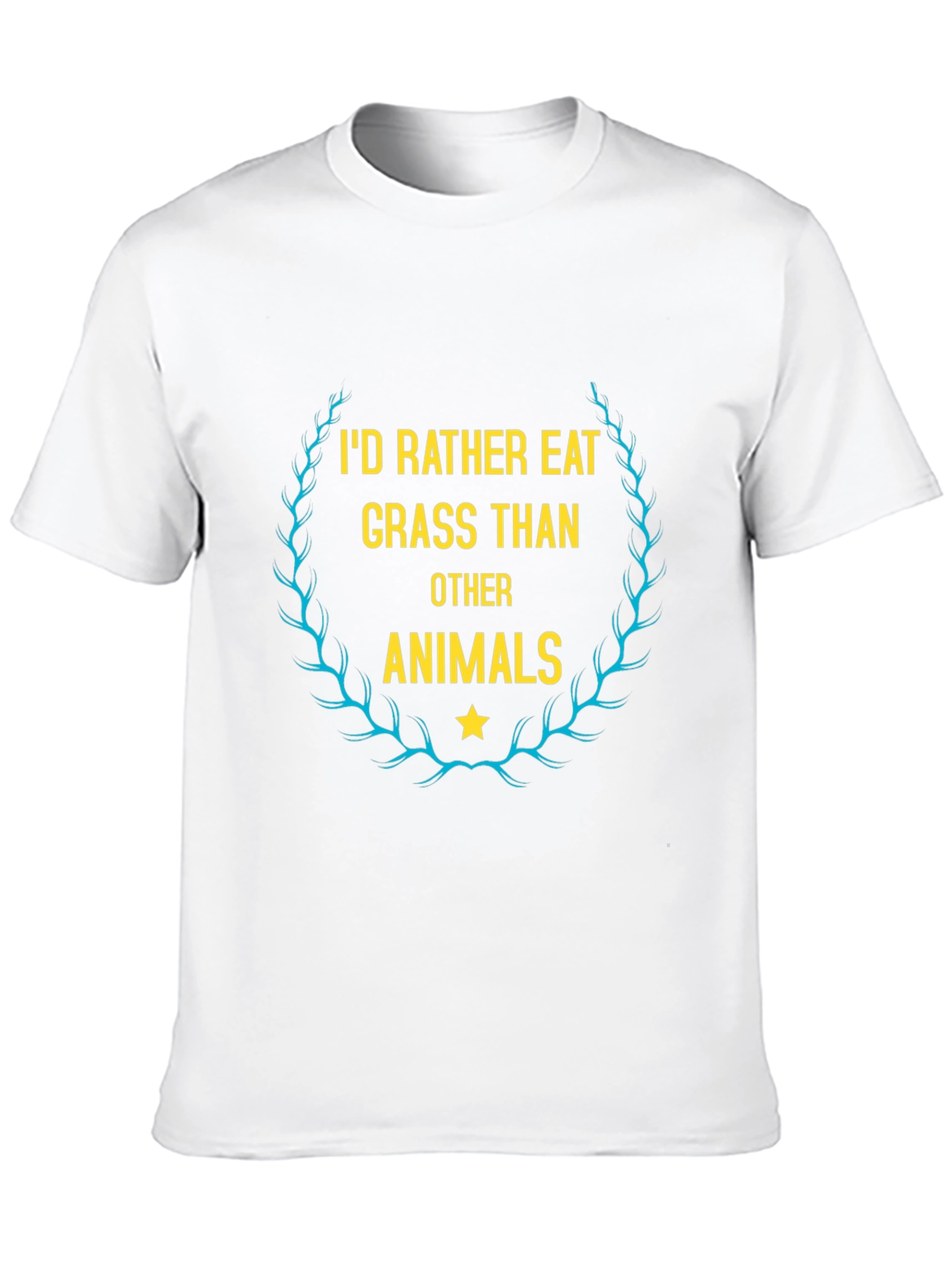 Vegan T-Shirt: Id Rather Eat Grass