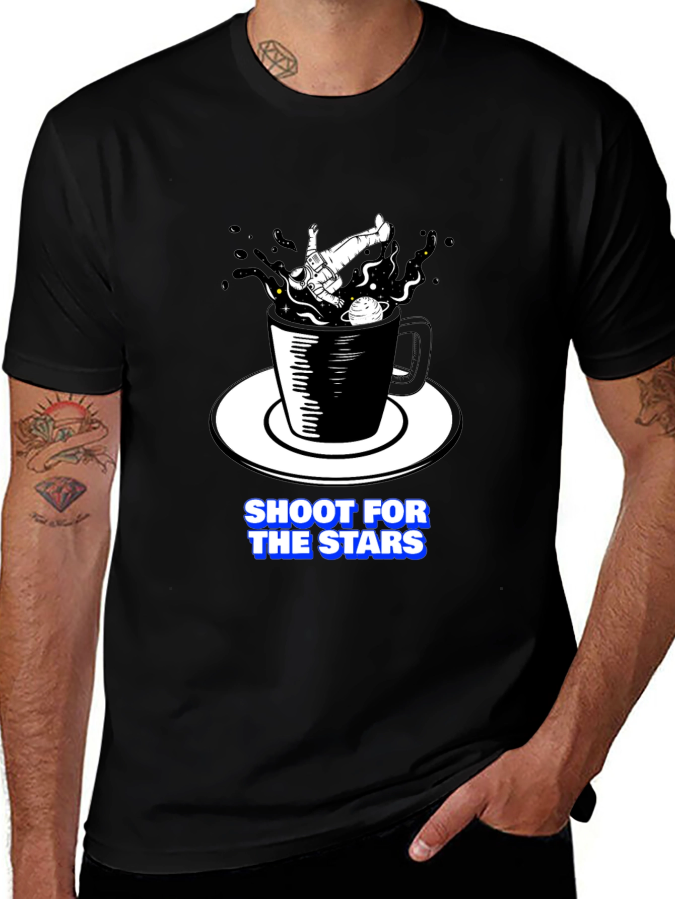 Shoot for the Stars T-Shirt - Coffee Astronaut