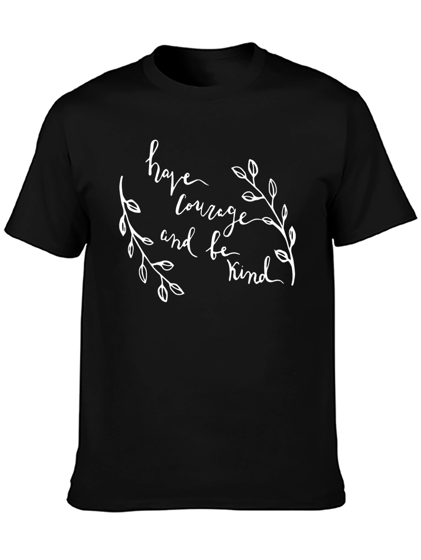 Courage & Kindness Graphic Tee - Black Cotton Shirt