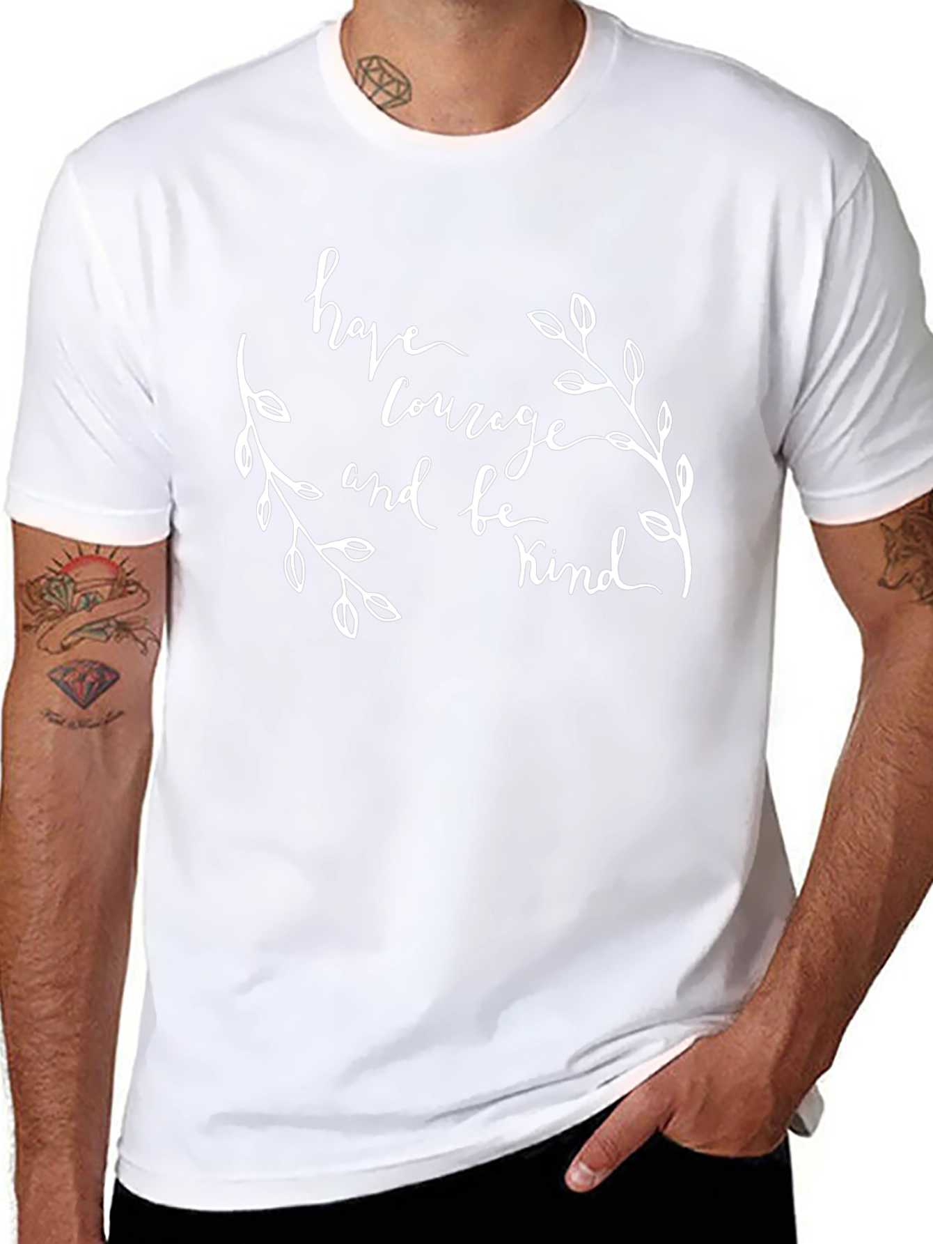 Courage & Kindness Graphic Tee - Black Cotton Shirt
