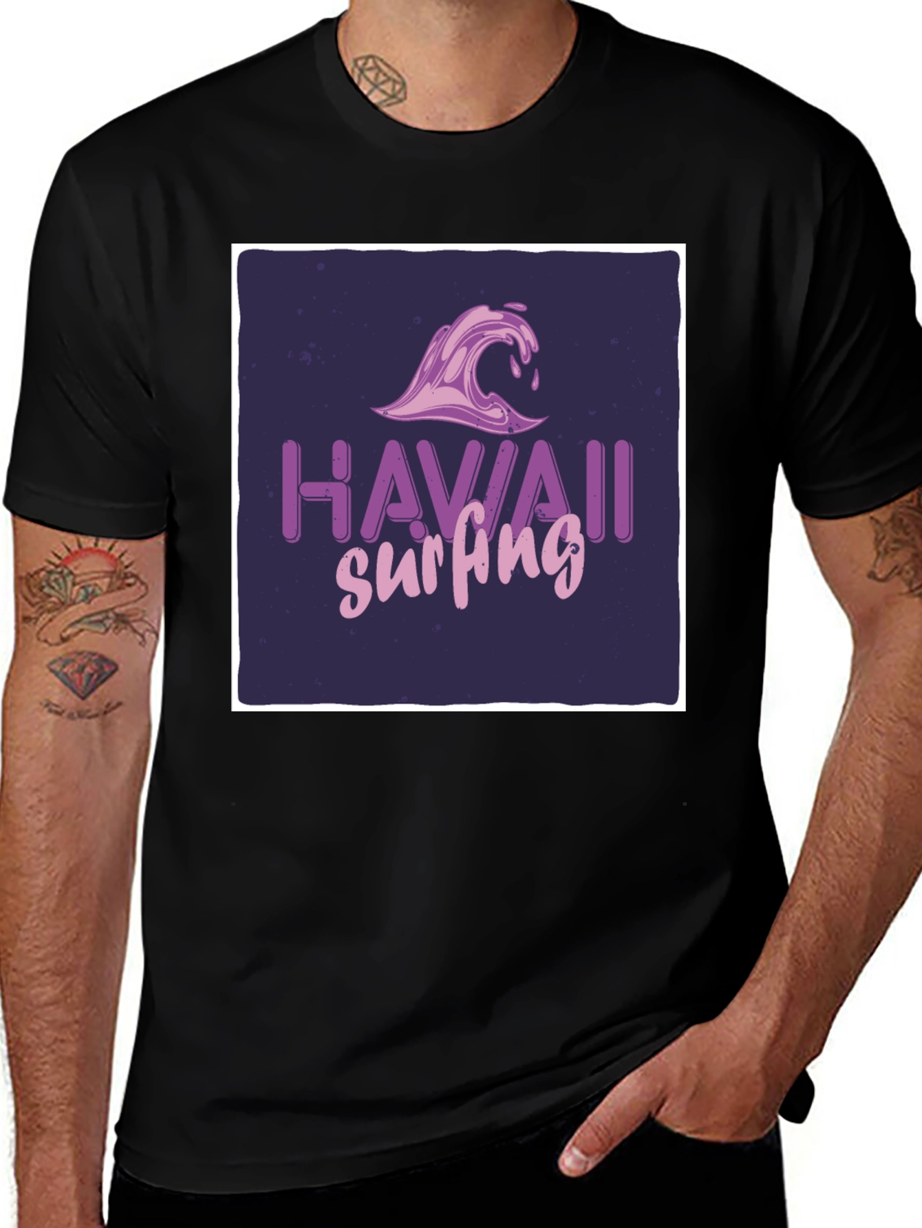 Hawaii Surfing Graphic Tee