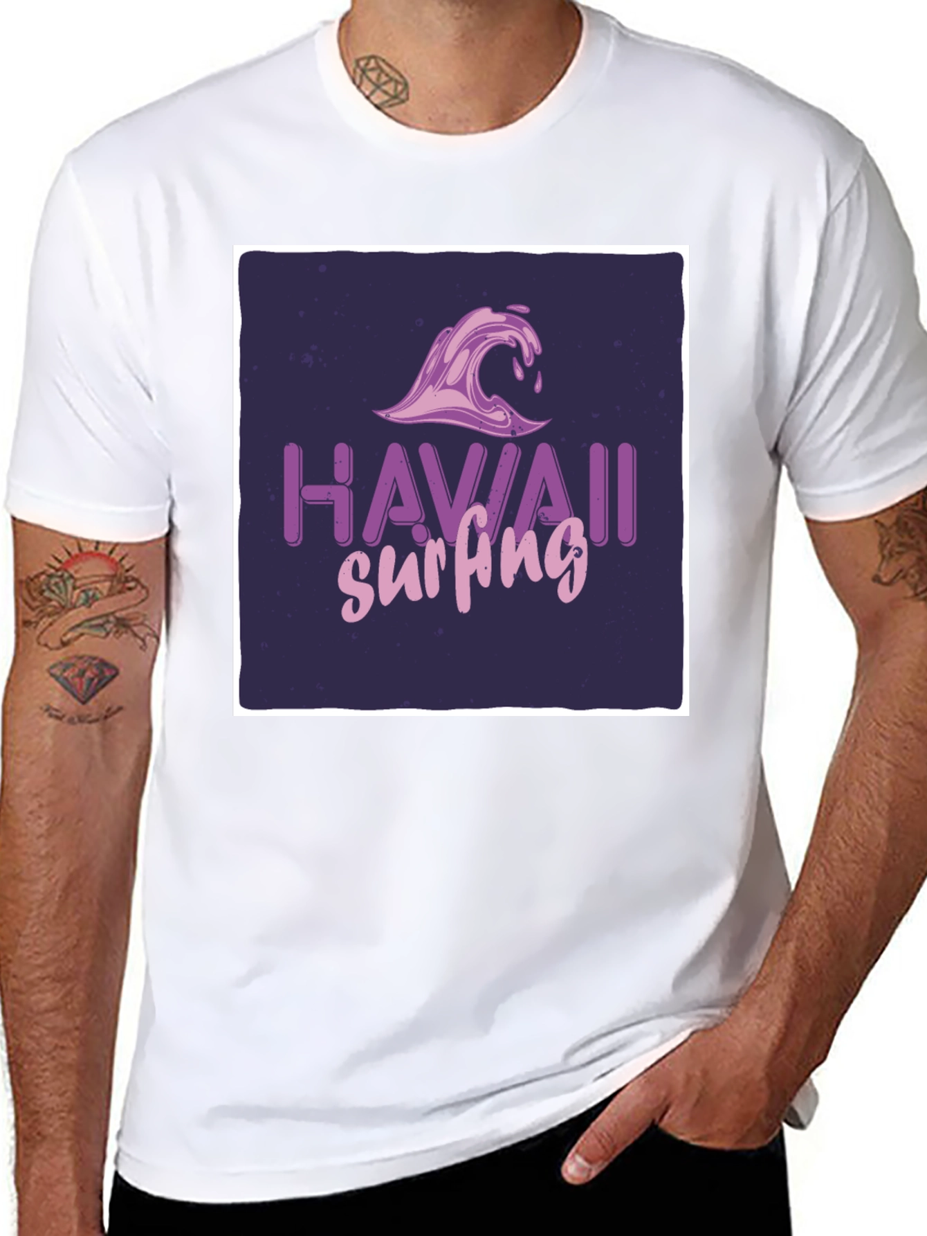 Hawaii Surfing Graphic Tee