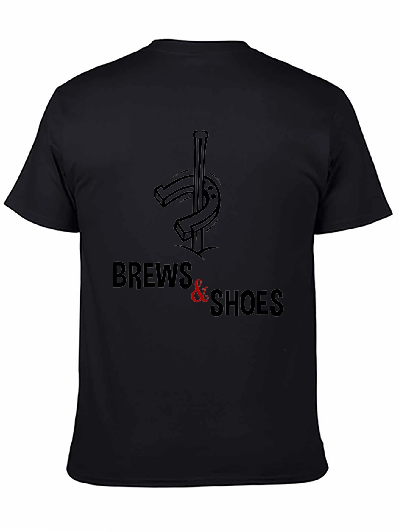 Brew & Shoes Graphic T-Shirt - Black Casual Tee