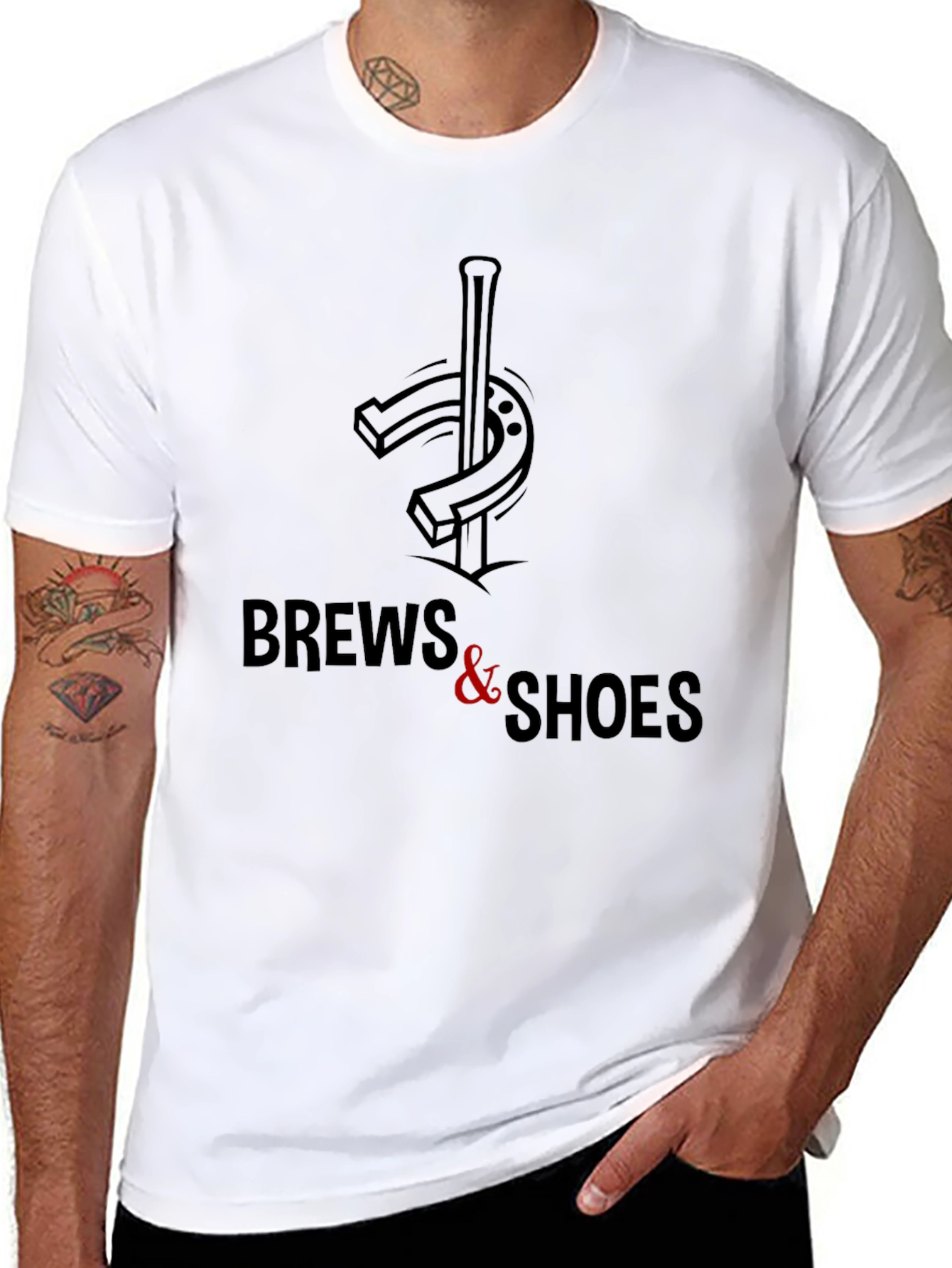 Brew & Shoes Graphic T-Shirt - Black Casual Tee