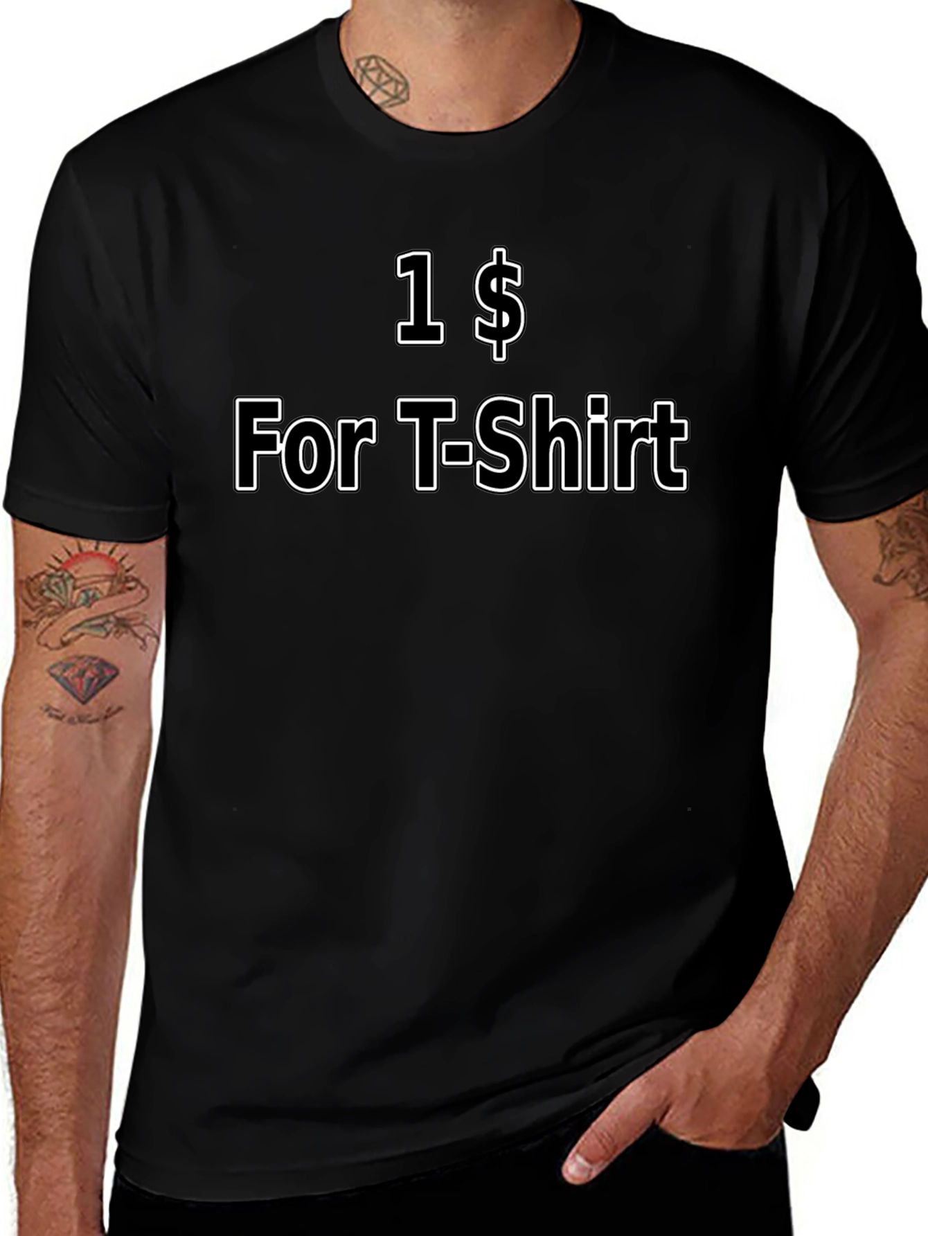 Cheap Black T-Shirt - $1 T-Shirt Deal