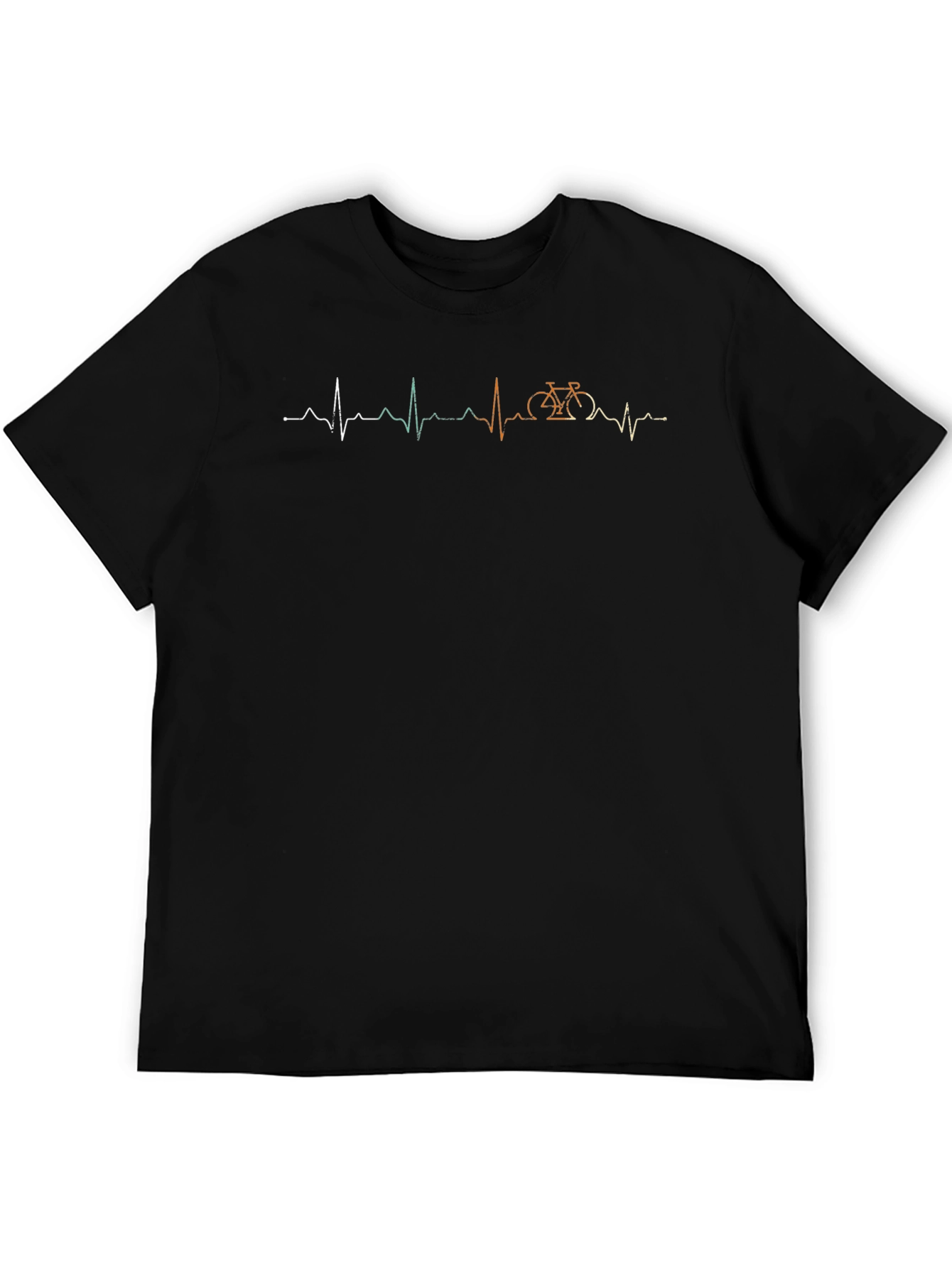 Heartbeat Bicycle T-Shirt - Black