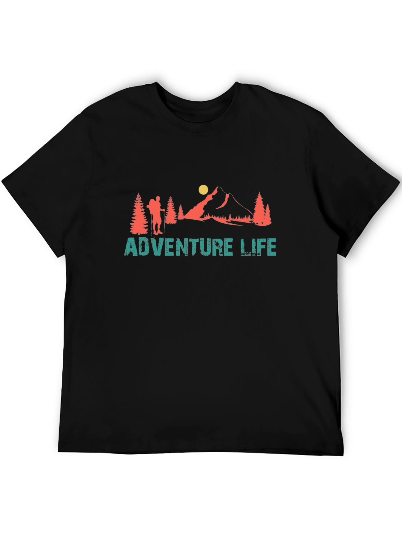 Adventure Life Graphic Tee - Mountain Hiker T-Shirt