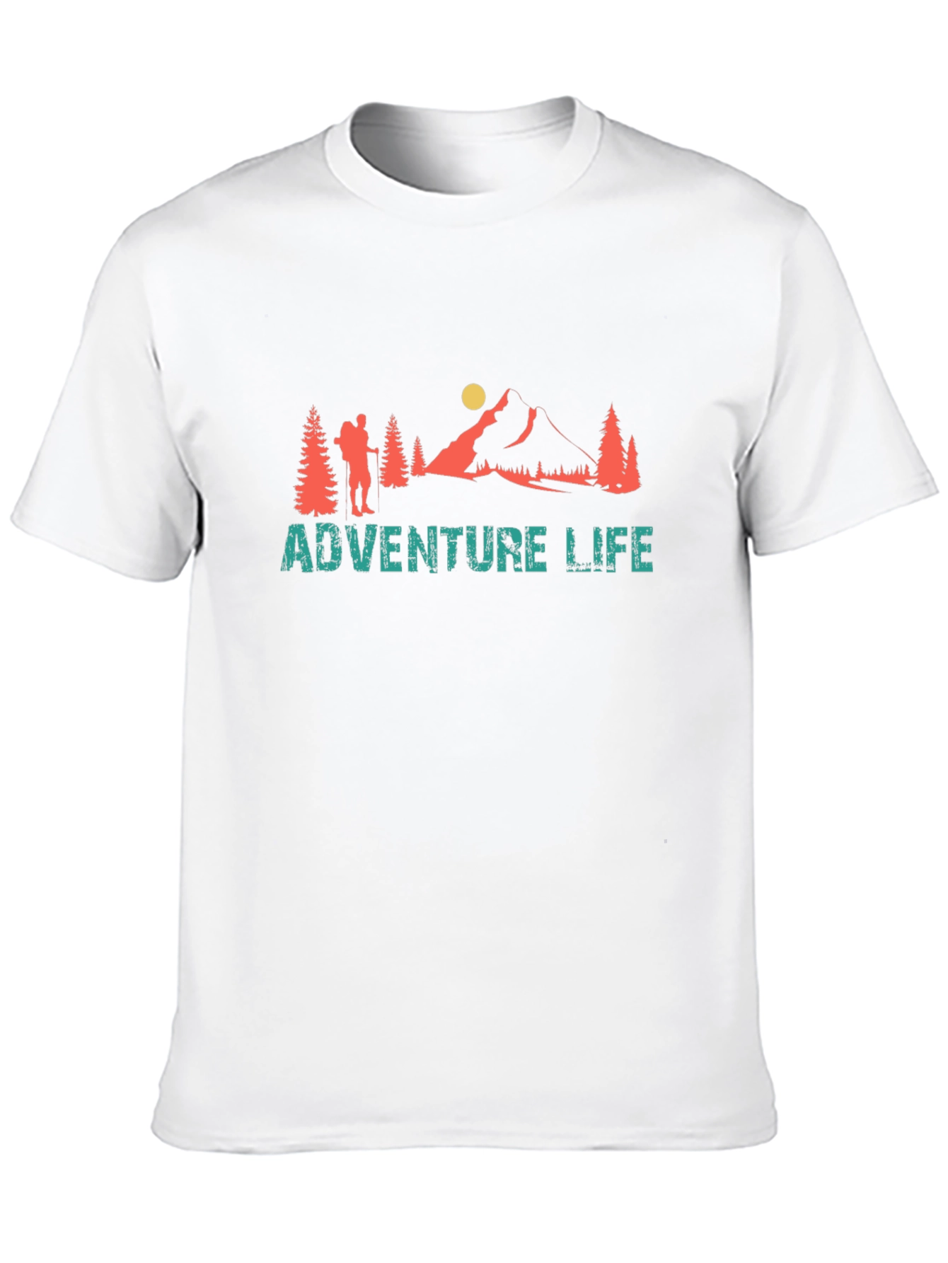 Adventure Life Graphic Tee - Mountain Hiker T-Shirt