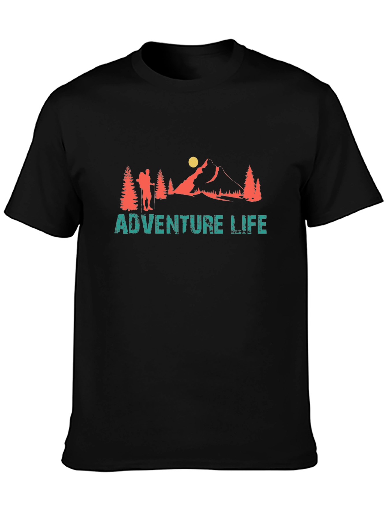 Adventure Life Graphic Tee - Mountain Hiker T-Shirt