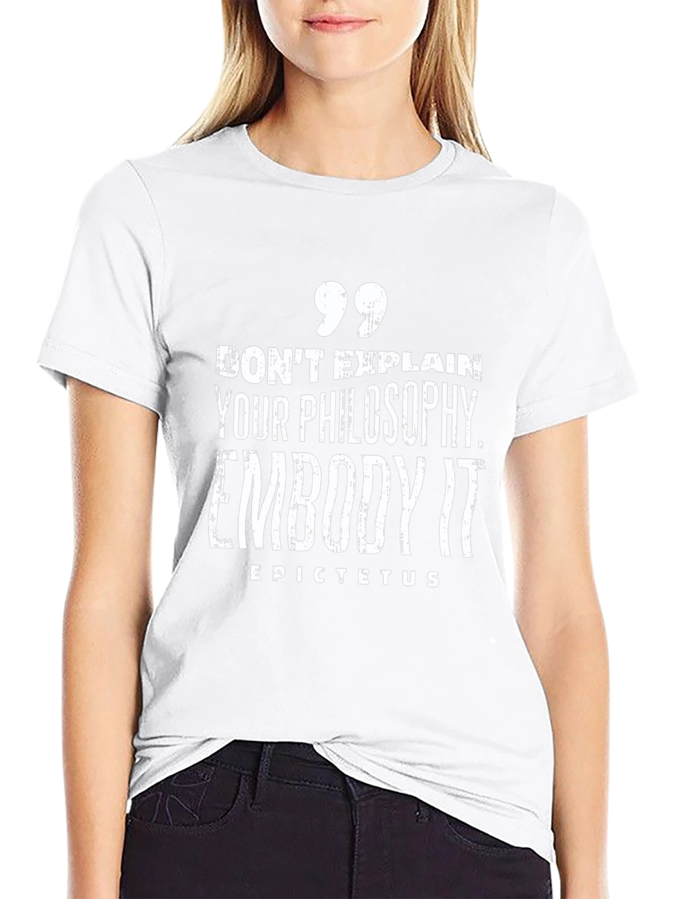 Embody It Philosophy Tee - Black Graphic T-Shirt
