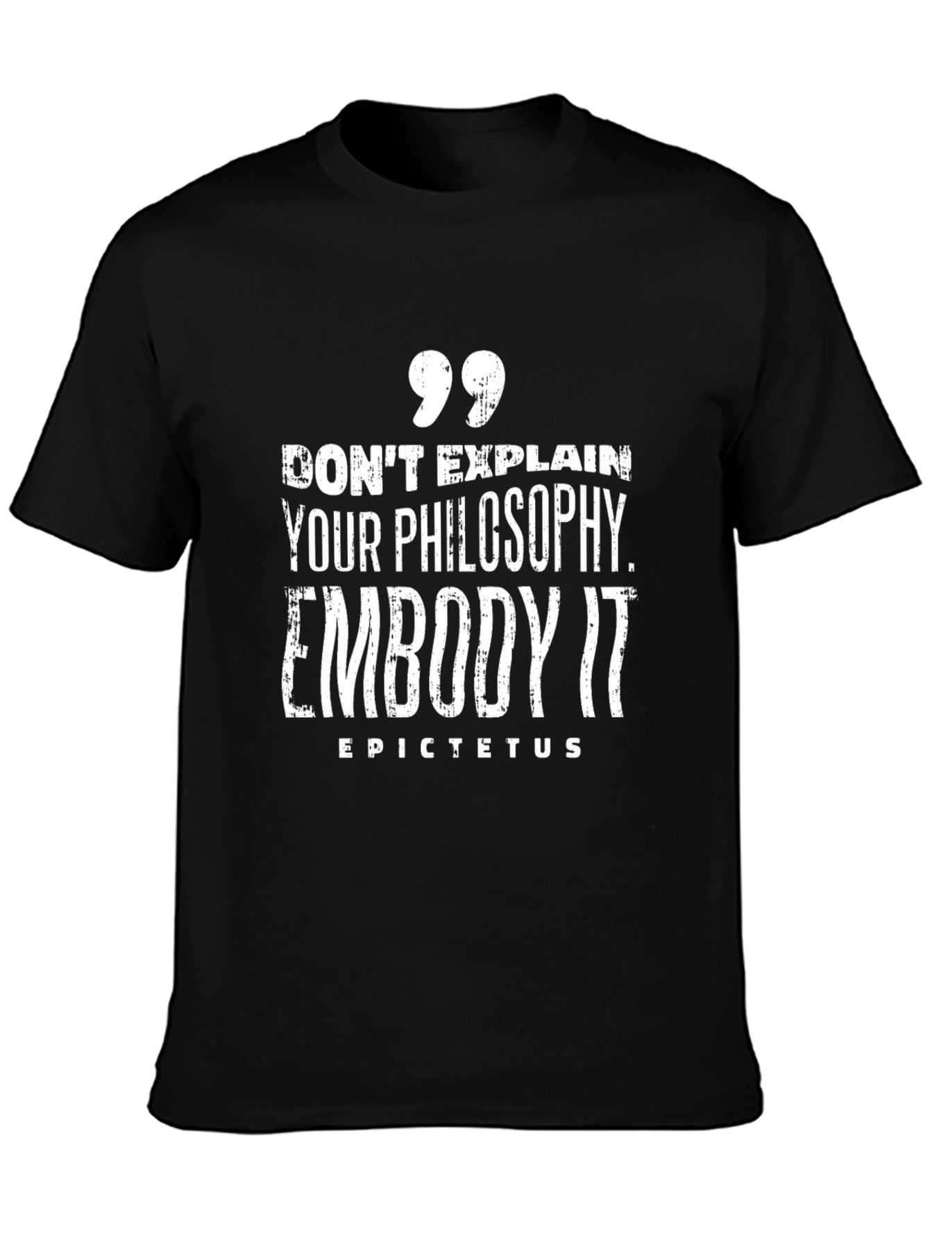 Embody It Philosophy Tee - Black Graphic T-Shirt