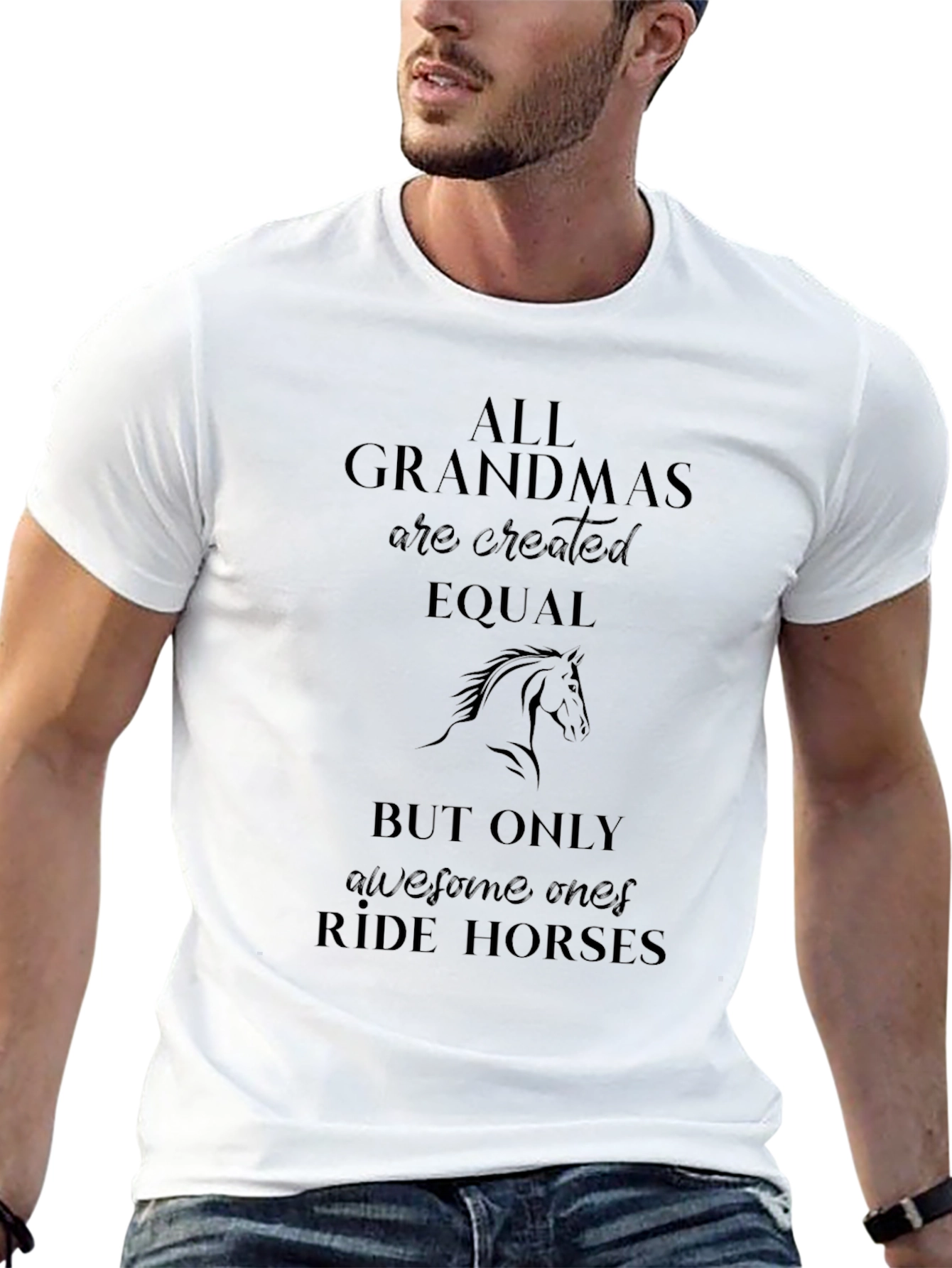 Grandma Horse Rider Graphic Tee