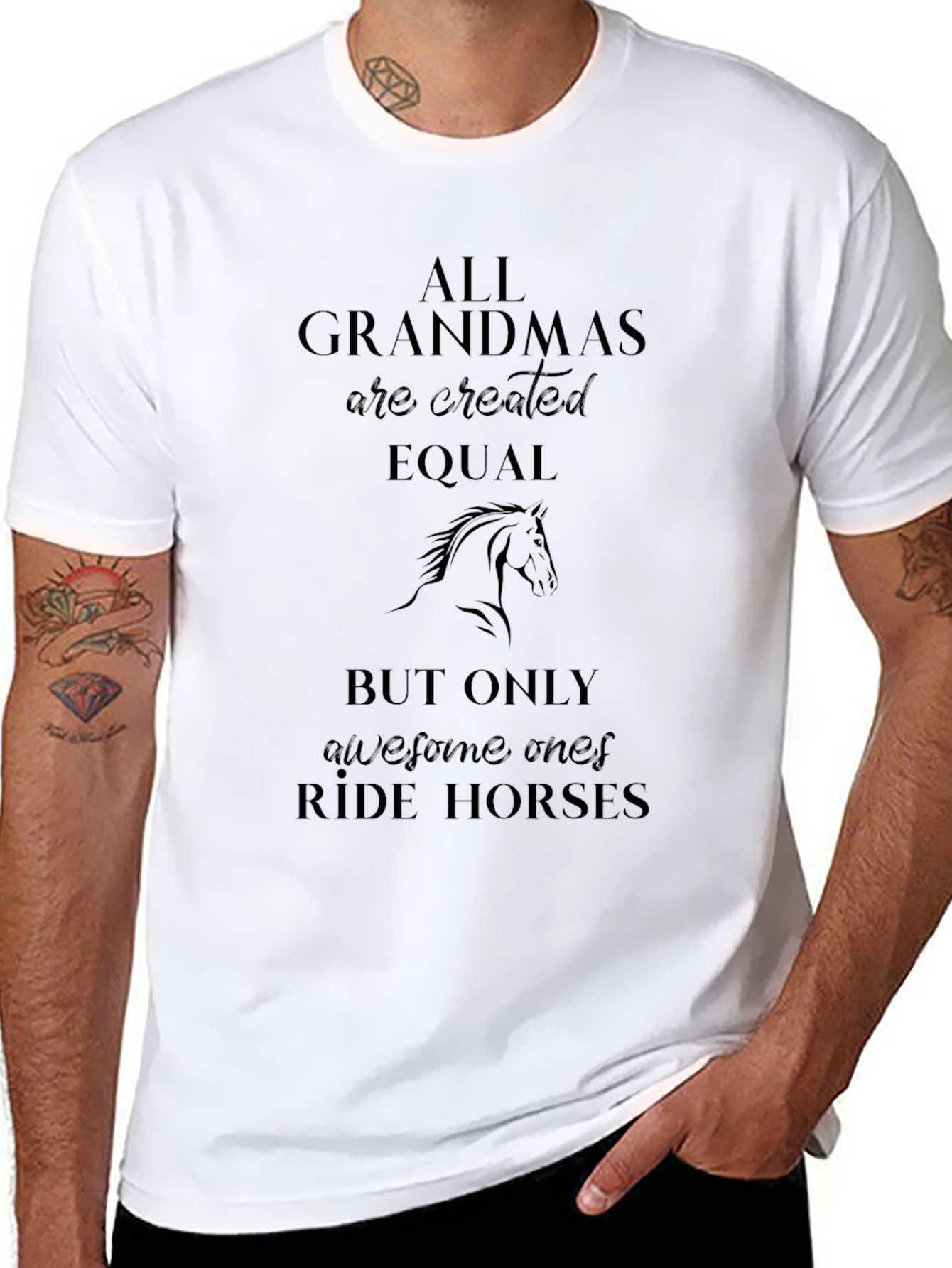 Grandma Horse Rider Graphic Tee