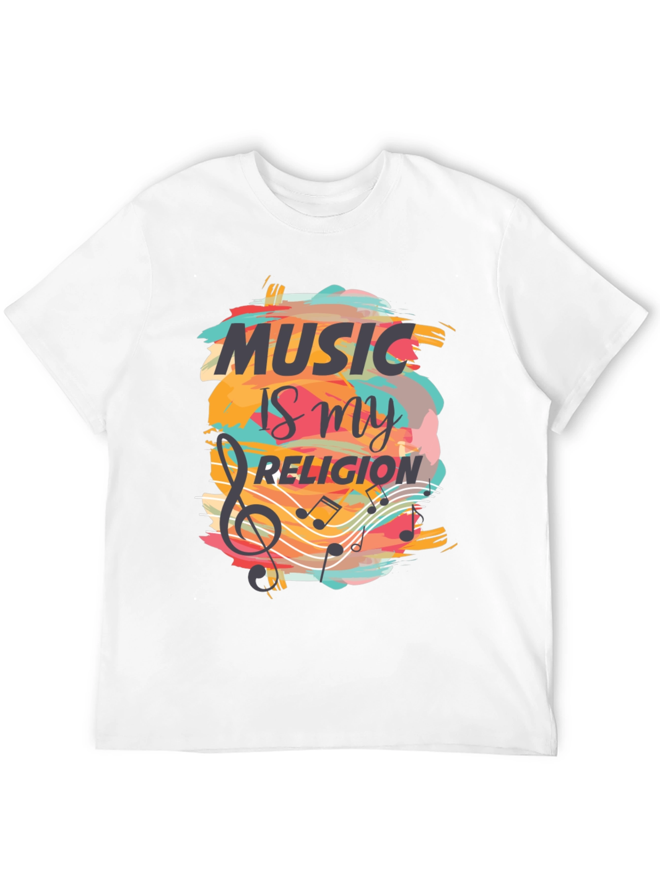 Music is My Religion Black Graphic Tee